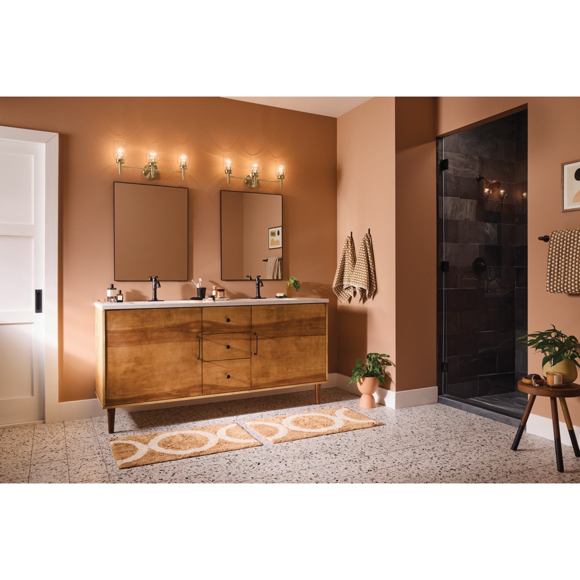 Madden 24" 3-Light Vanity Light, Champagne Bronze Finish - Bees Lighting