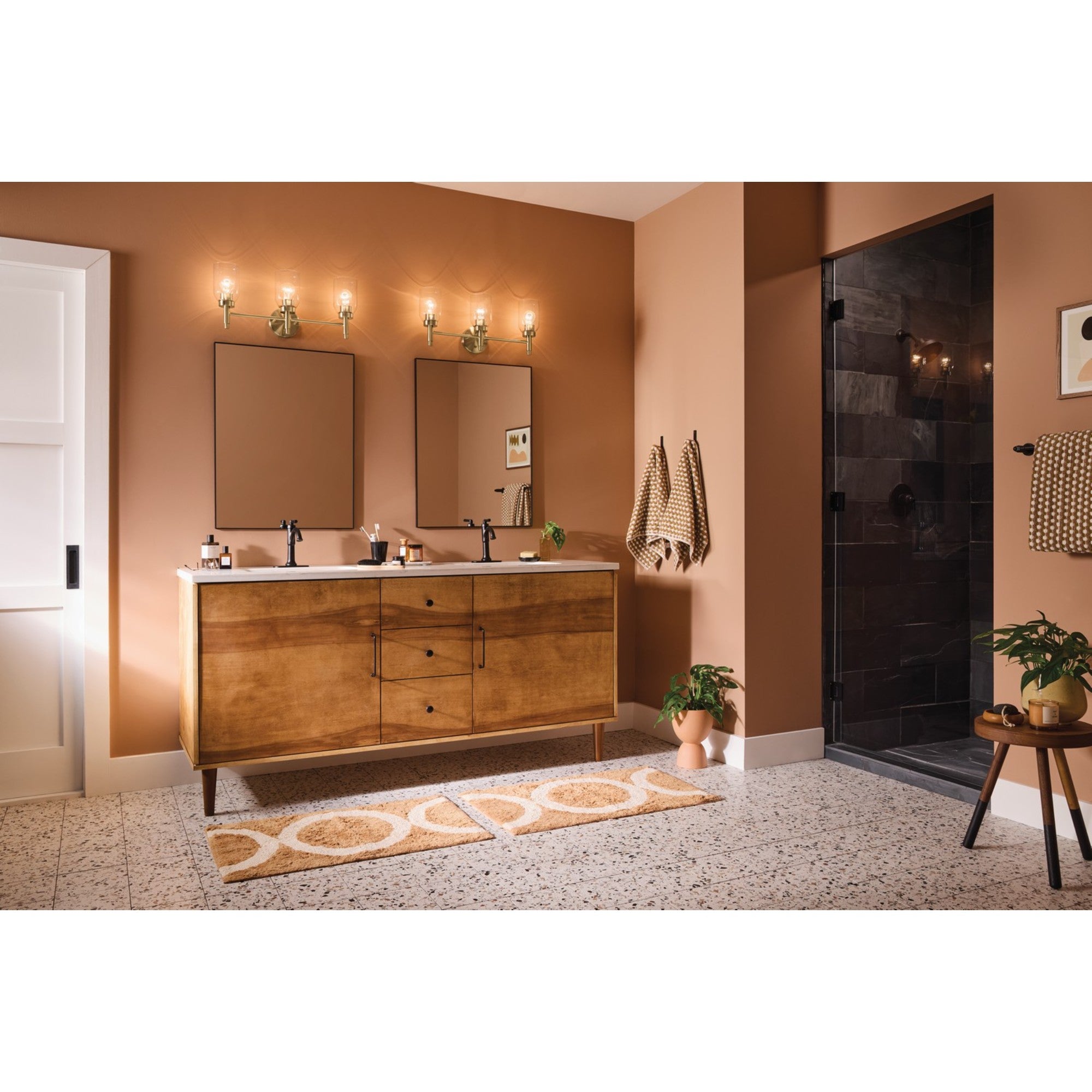 Madden 24" 3-Light Vanity Light, Champagne Bronze Finish - Bees Lighting
