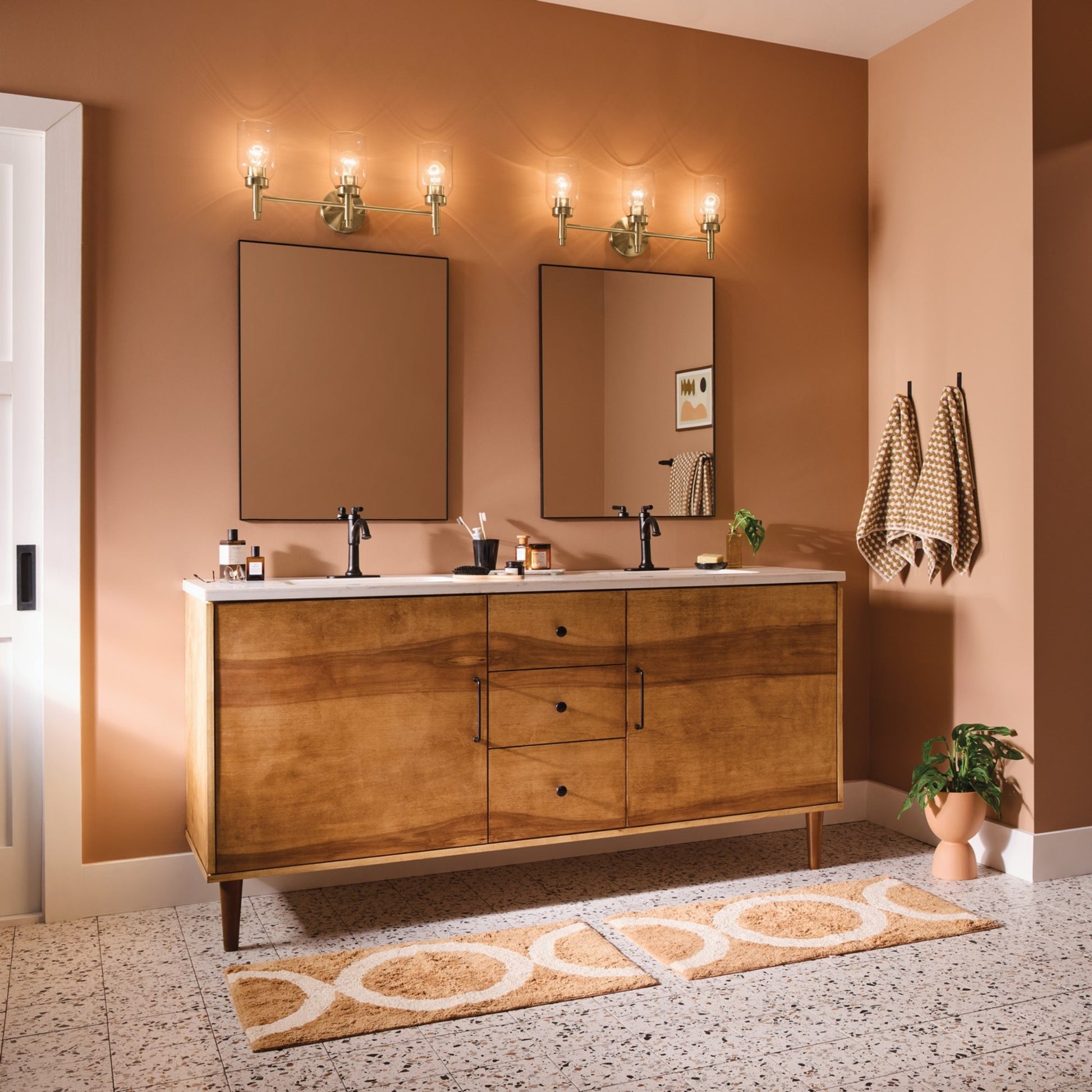 Madden 24" 3-Light Vanity Light, Champagne Bronze Finish - Bees Lighting