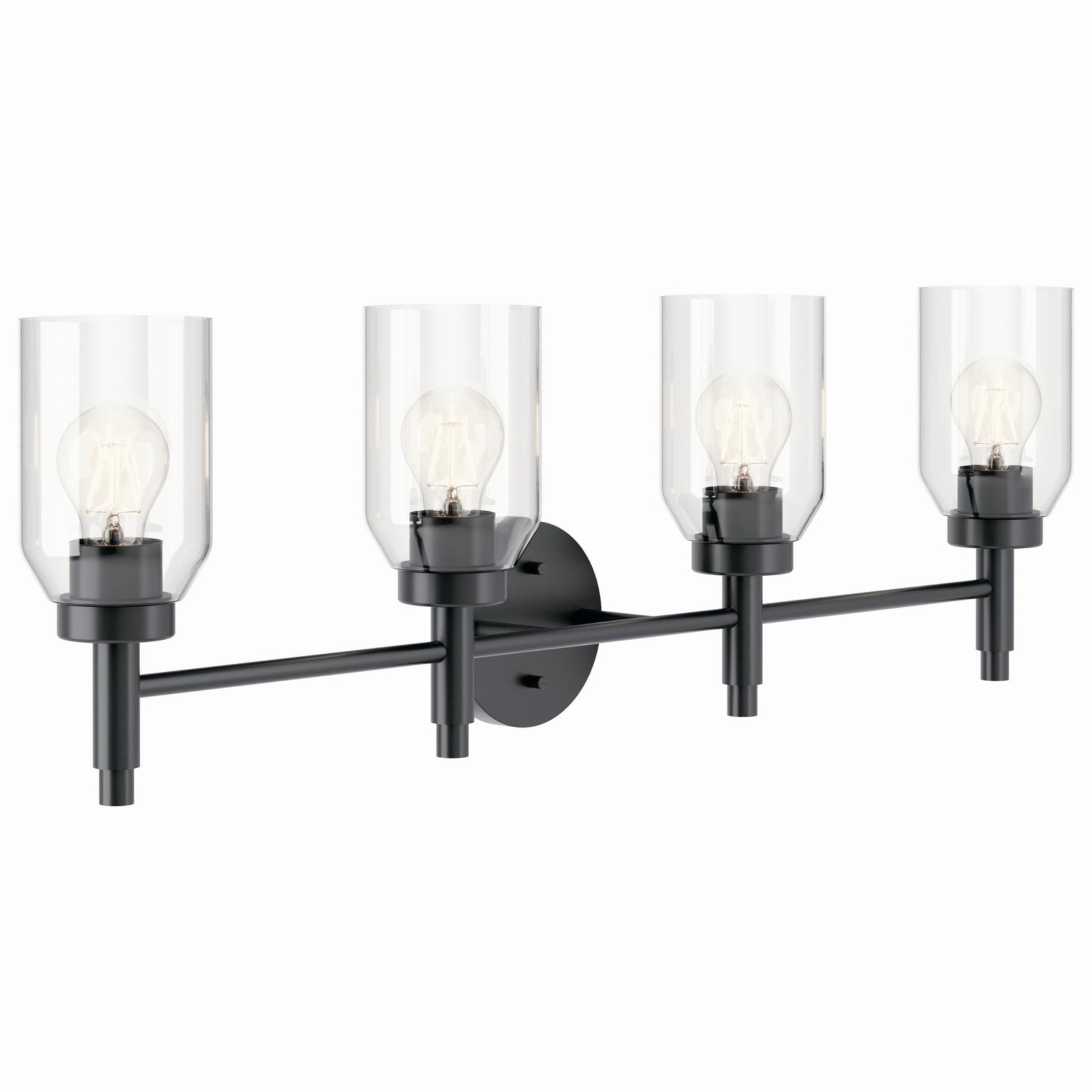 Madden 34" 4-Light Vanity Light, Black Finish - Bees Lighting