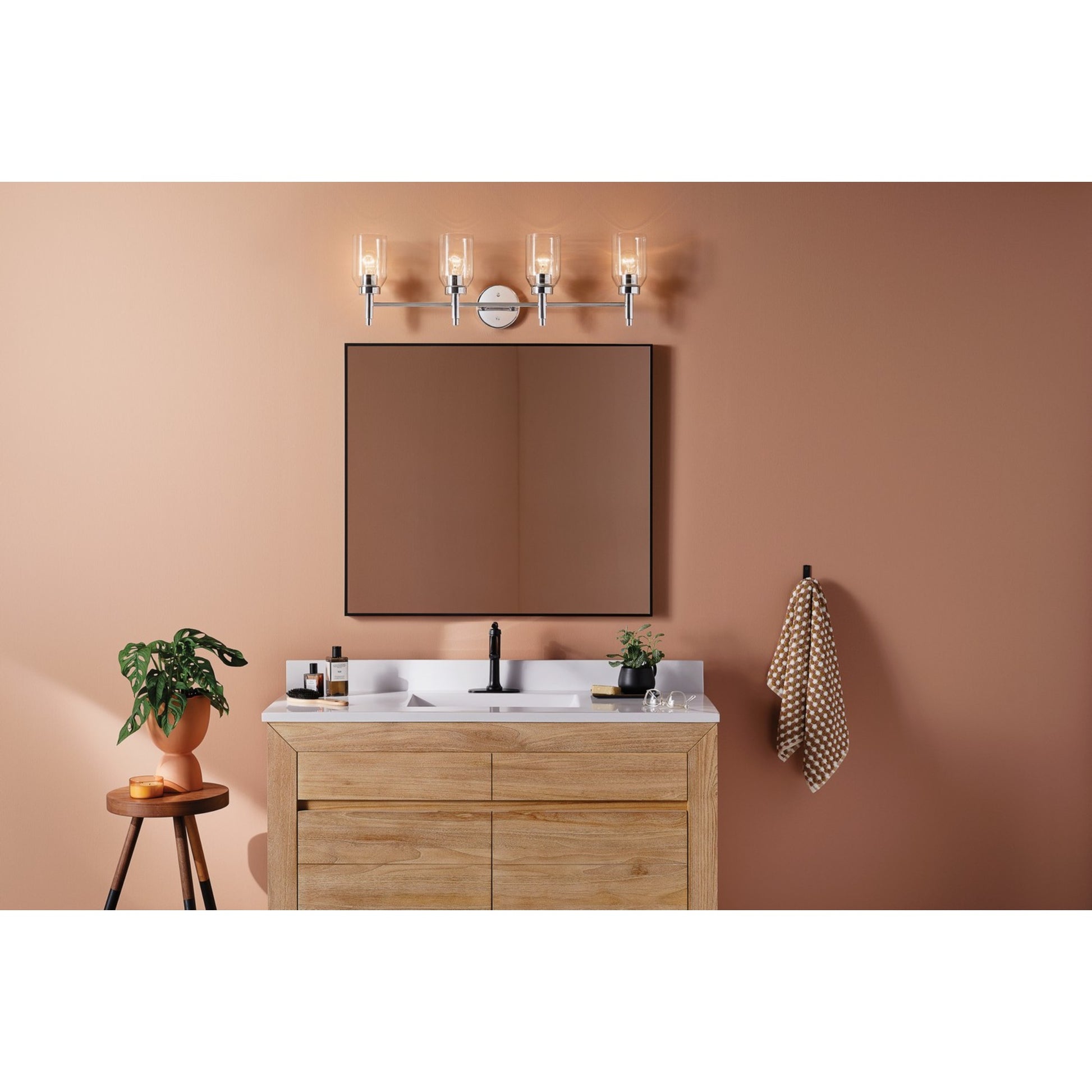 Madden 34" 4-Light Vanity Light, Chrome Finish - Bees Lighting