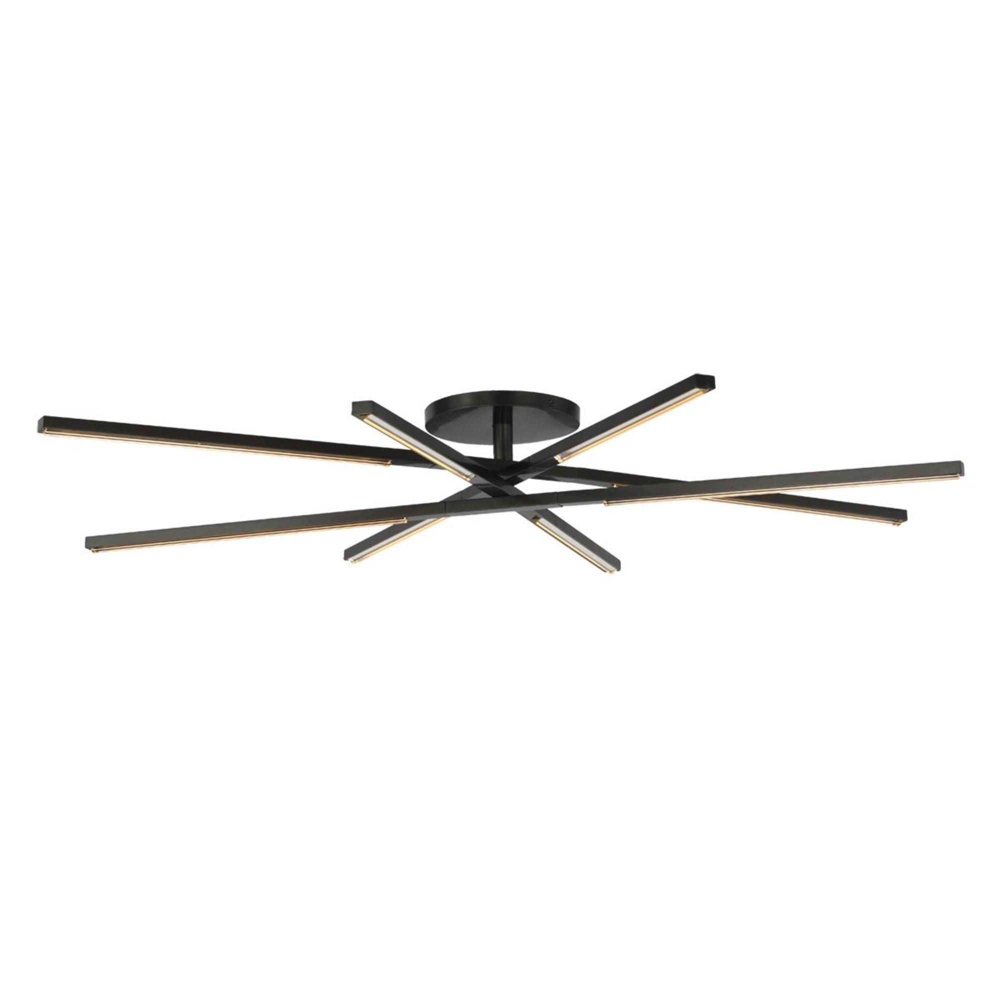 Cityscape 48" 8-Light LED Grand Flush Mount, 120-277V, Bronze Finish - Bees Lighting