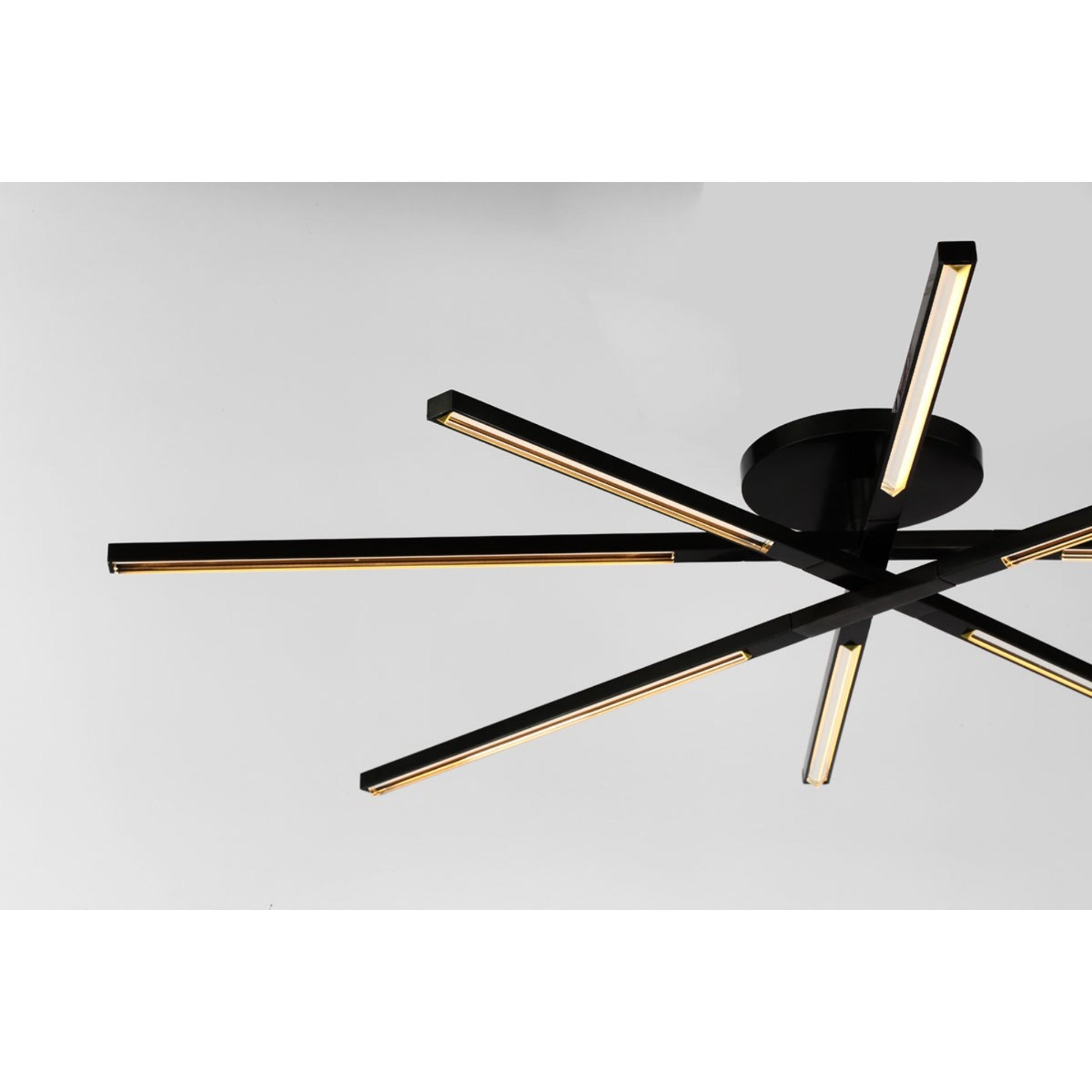 Cityscape 48" 8-Light LED Grand Flush Mount, 120-277V, Bronze Finish - Bees Lighting