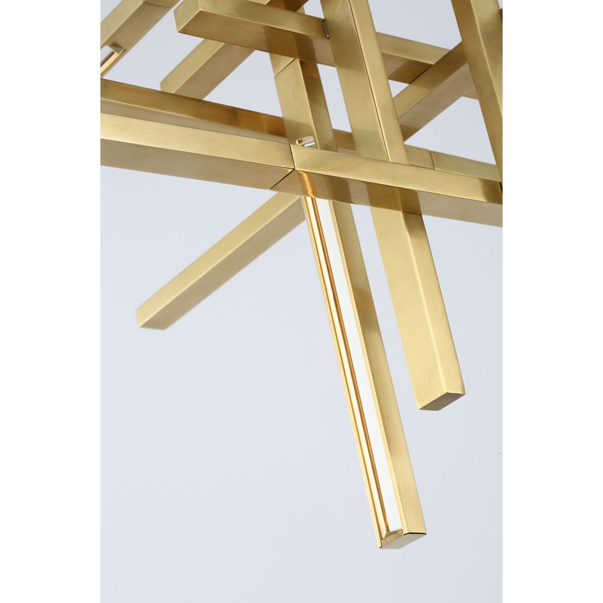 Cityscape 36" 6-Light LED Large Chandelier, 120-277V, Hand Rubbed Antique Brass Finish - Bees Lighting