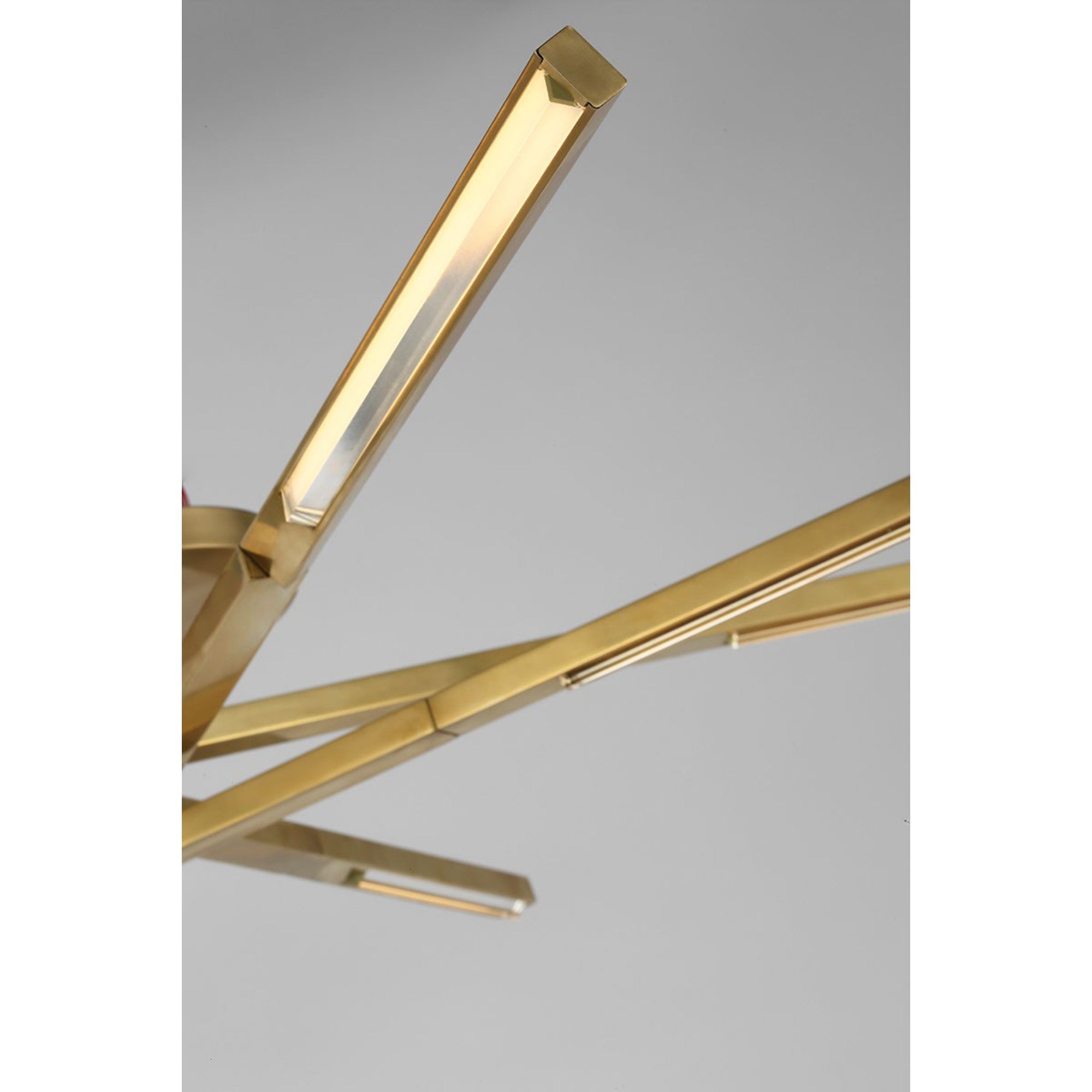 Cityscape 36" 8-Light LED Medium Flush Mount, 120-277V, Hand Rubbed Antique Brass Finish - Bees Lighting