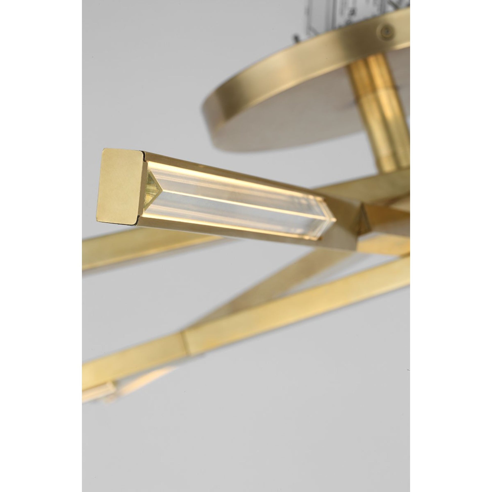 Cityscape 36" 8-Light LED Medium Flush Mount, 120-277V, Hand Rubbed Antique Brass Finish - Bees Lighting