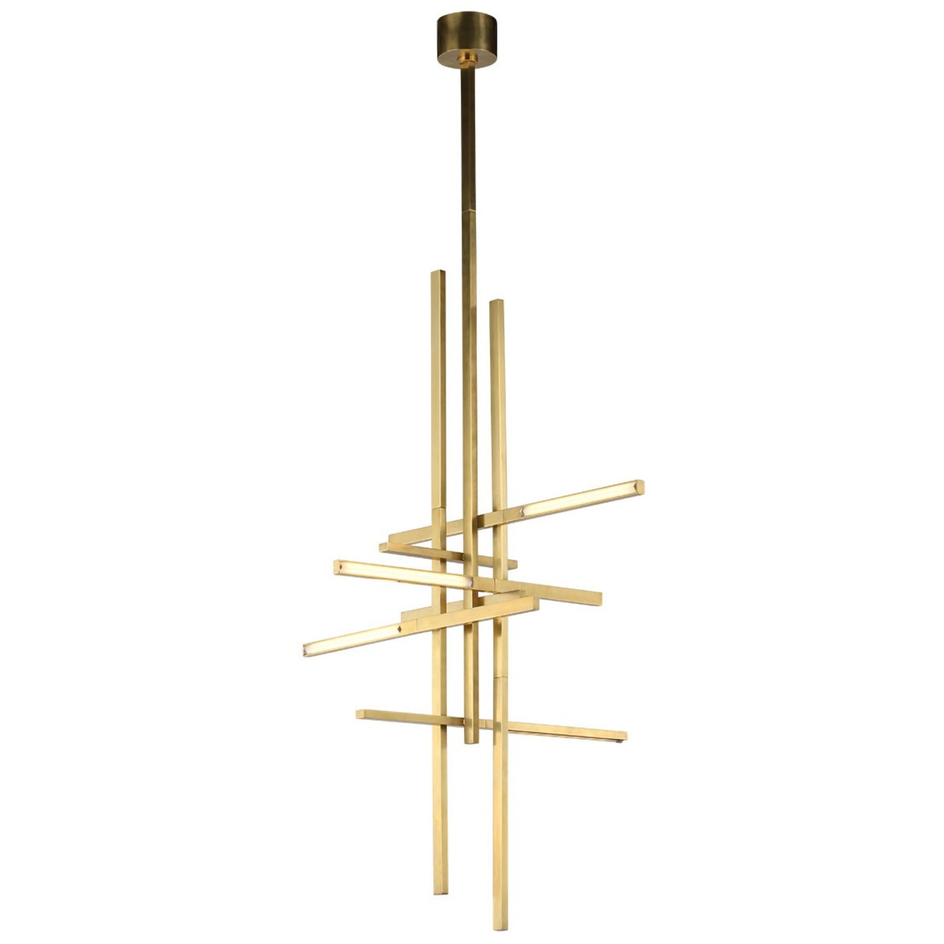 Cityscape 31" LED X-Large Pendant, 120-277V, Hand Rubbed Antique Brass Finish - Bees Lighting