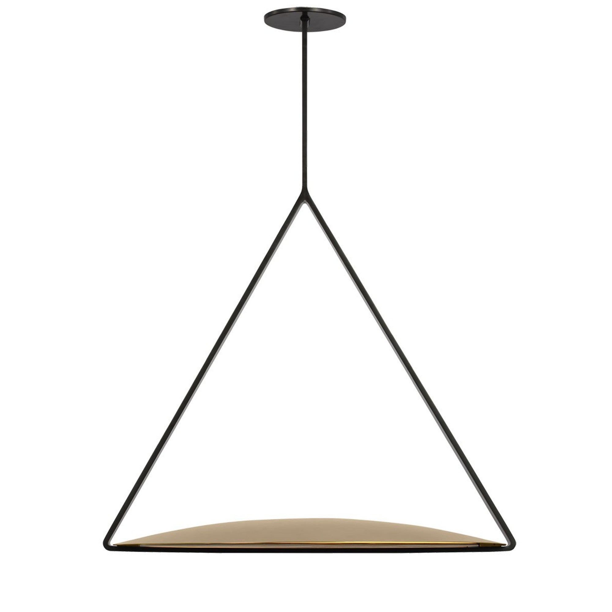 Cymbal 29" Pendant, 120-277V, Dark Bronze & Natural Brass Finish - Bees Lighting