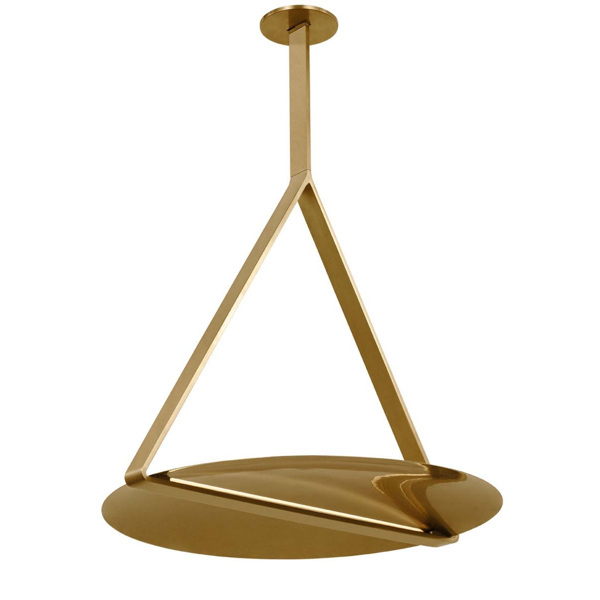 Cymbal 29" Pendant, 120-277V, Natural Brass Finish - Bees Lighting