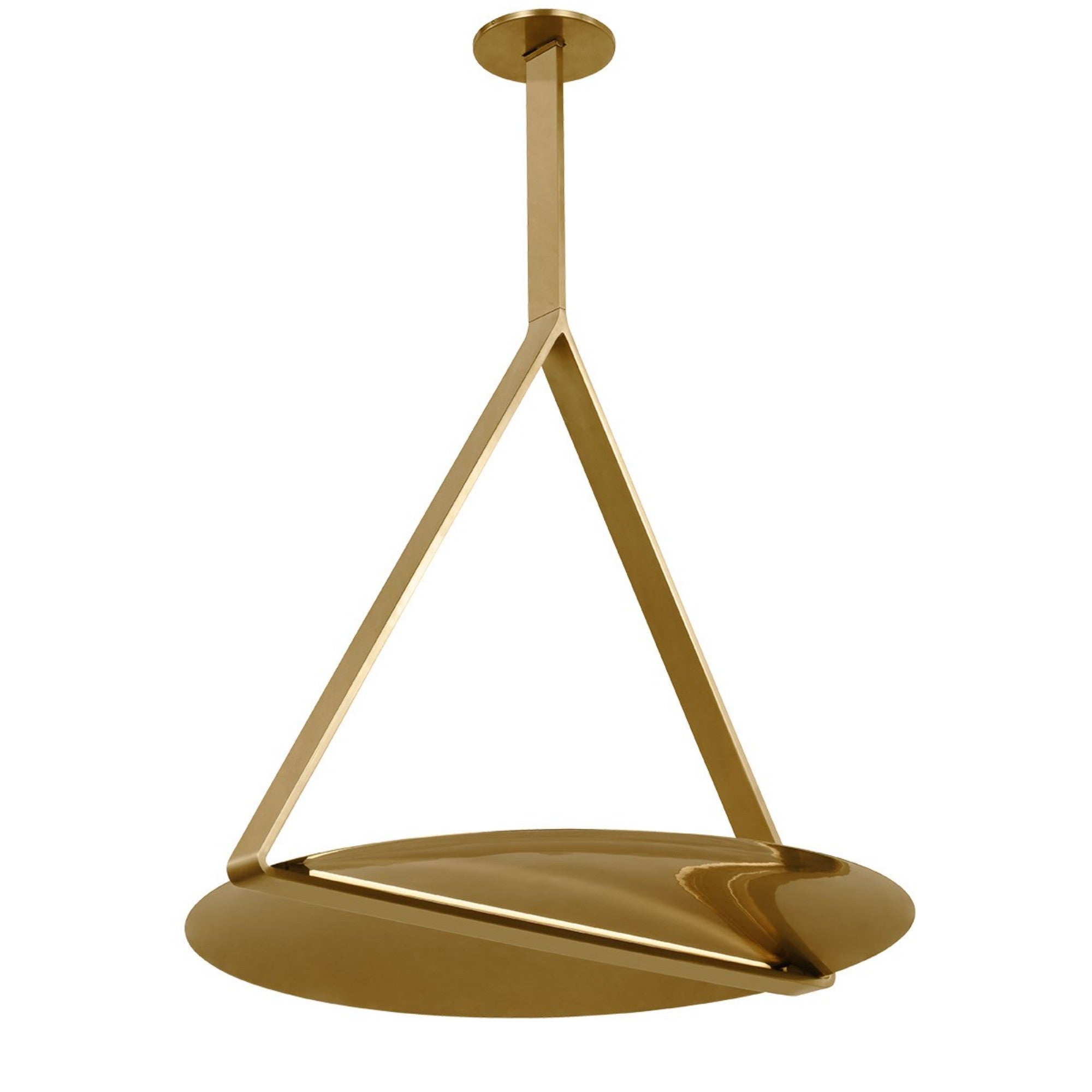 Cymbal 29" Pendant, 120-277V, Natural Brass Finish - Bees Lighting