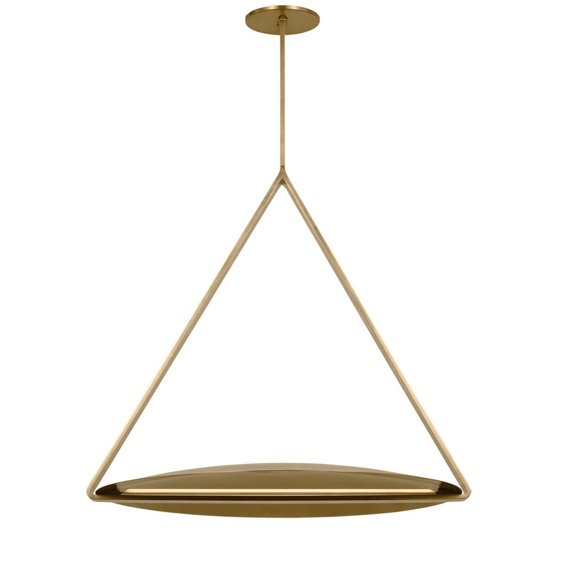 Cymbal 29" Pendant, 120-277V, Natural Brass Finish - Bees Lighting
