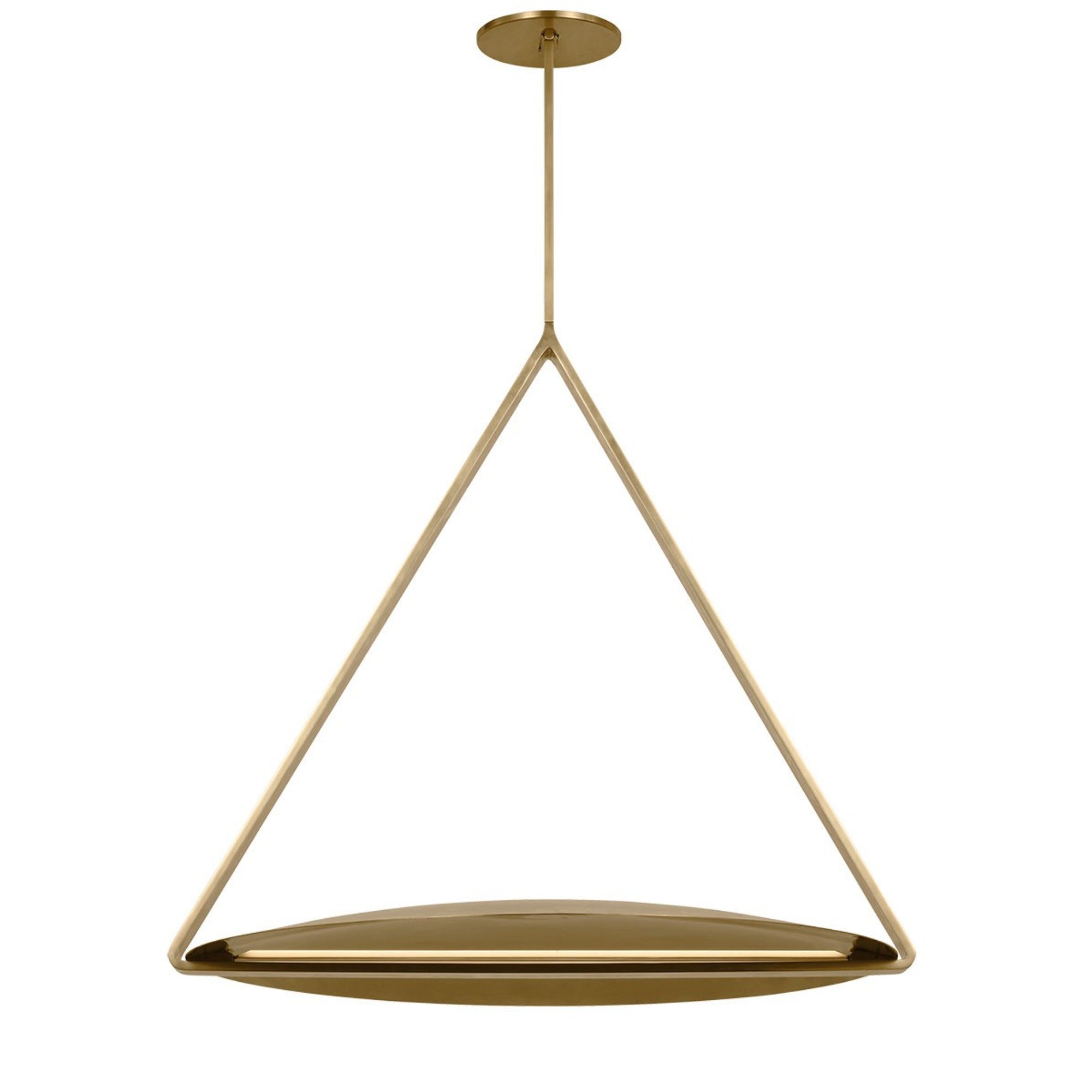 Cymbal 29" Pendant, 120-277V, Natural Brass Finish - Bees Lighting
