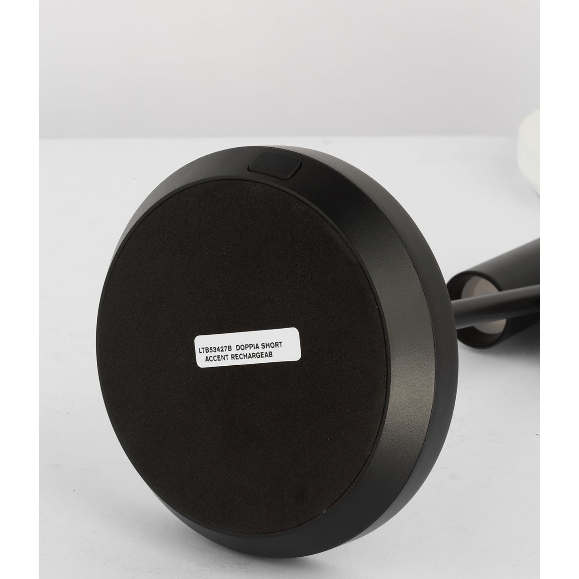 Doppia Short Accent Rechargeable Table Lamp, 120-240V, Black Finish - Bees Lighting