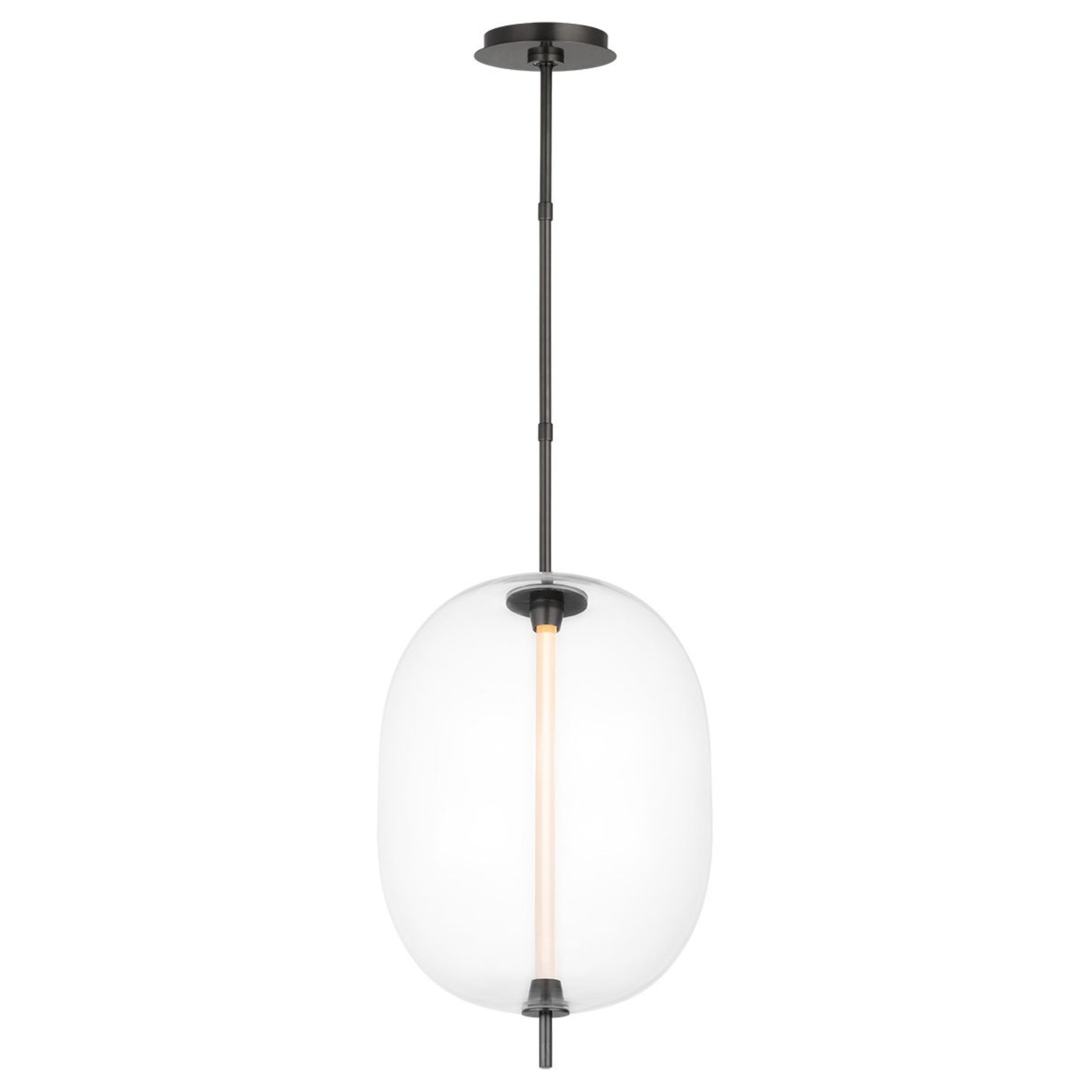 Heian 19" LED Pendant, 120-277V, Bronze Finish - Bees Lighting