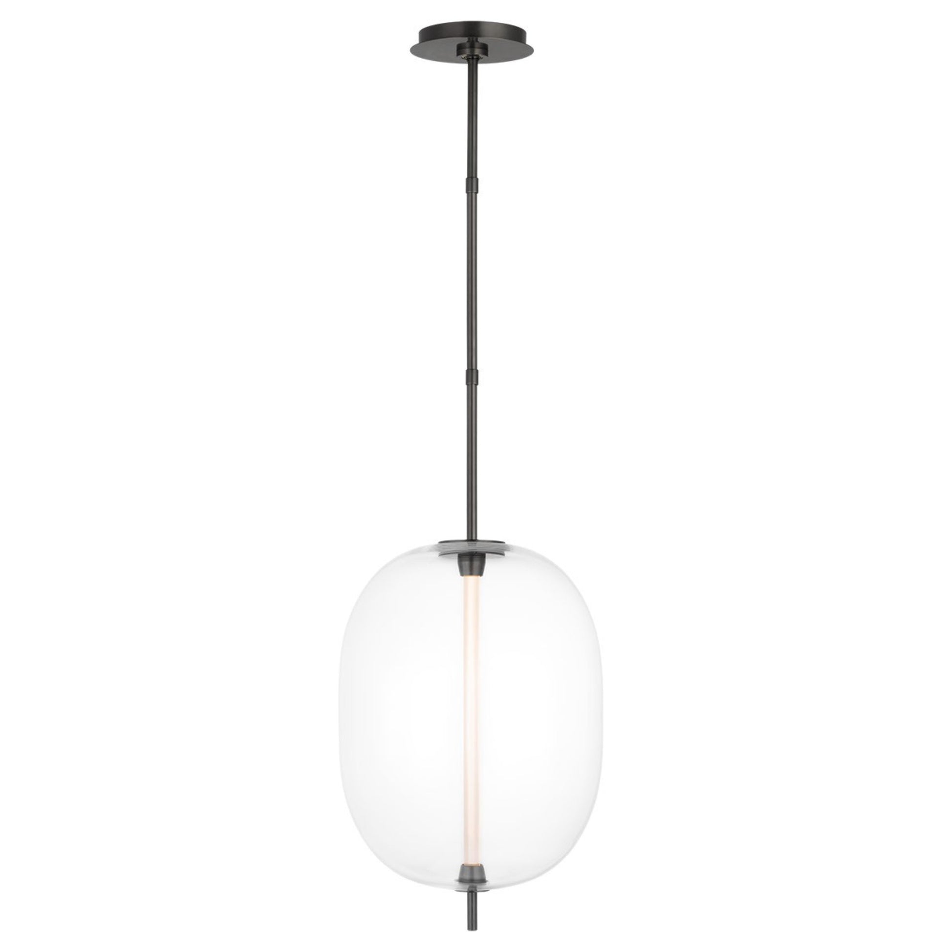 Heian 19" LED Pendant, 120-277V, Bronze Finish - Bees Lighting