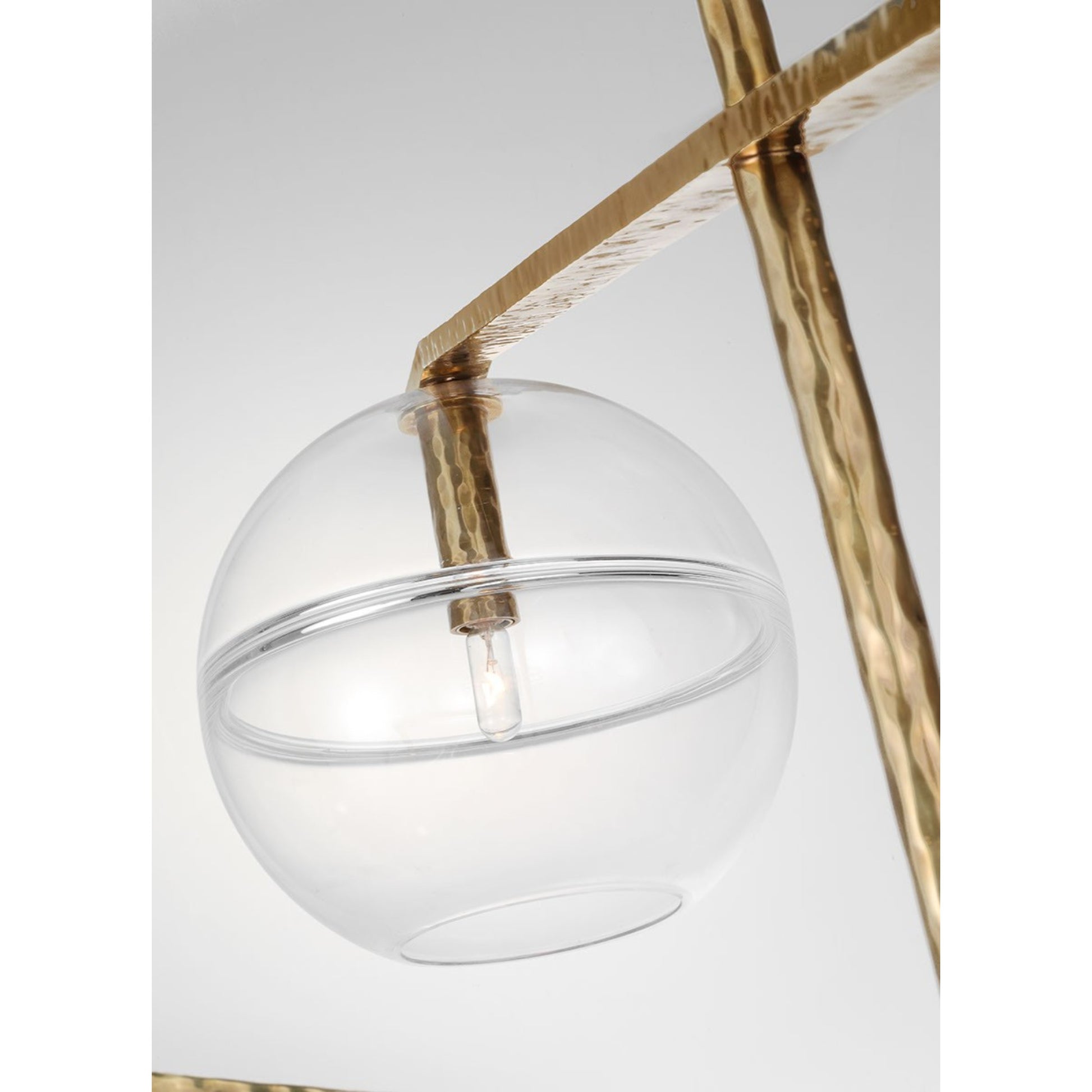 Lowing 59" 6-Light LED Grand Chandelier, Polished Antique Brass Finish - Bees Lighting