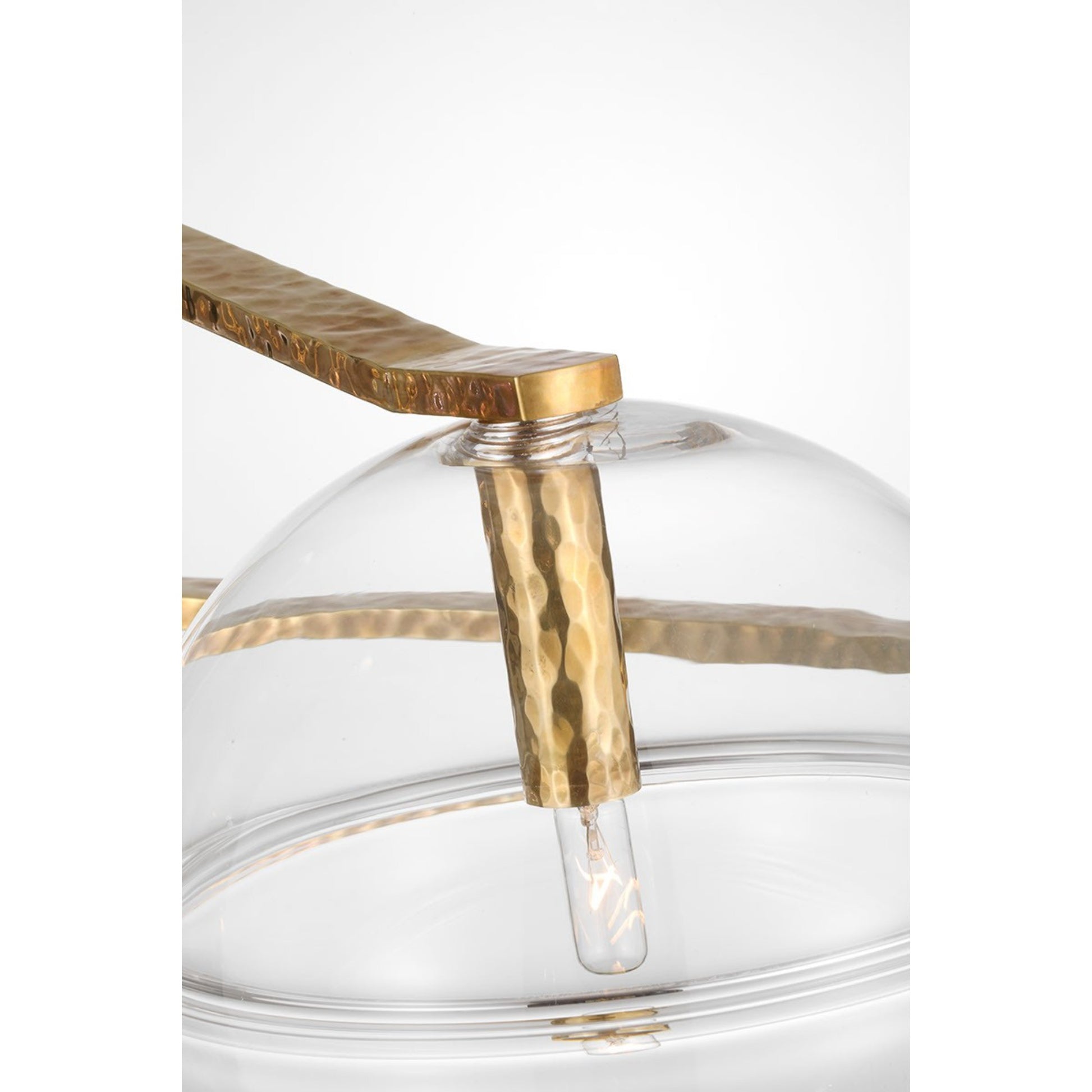 Lowing 59" 4-Light LED Medium Chandelier, Polished Antique Brass Finish - Bees Lighting
