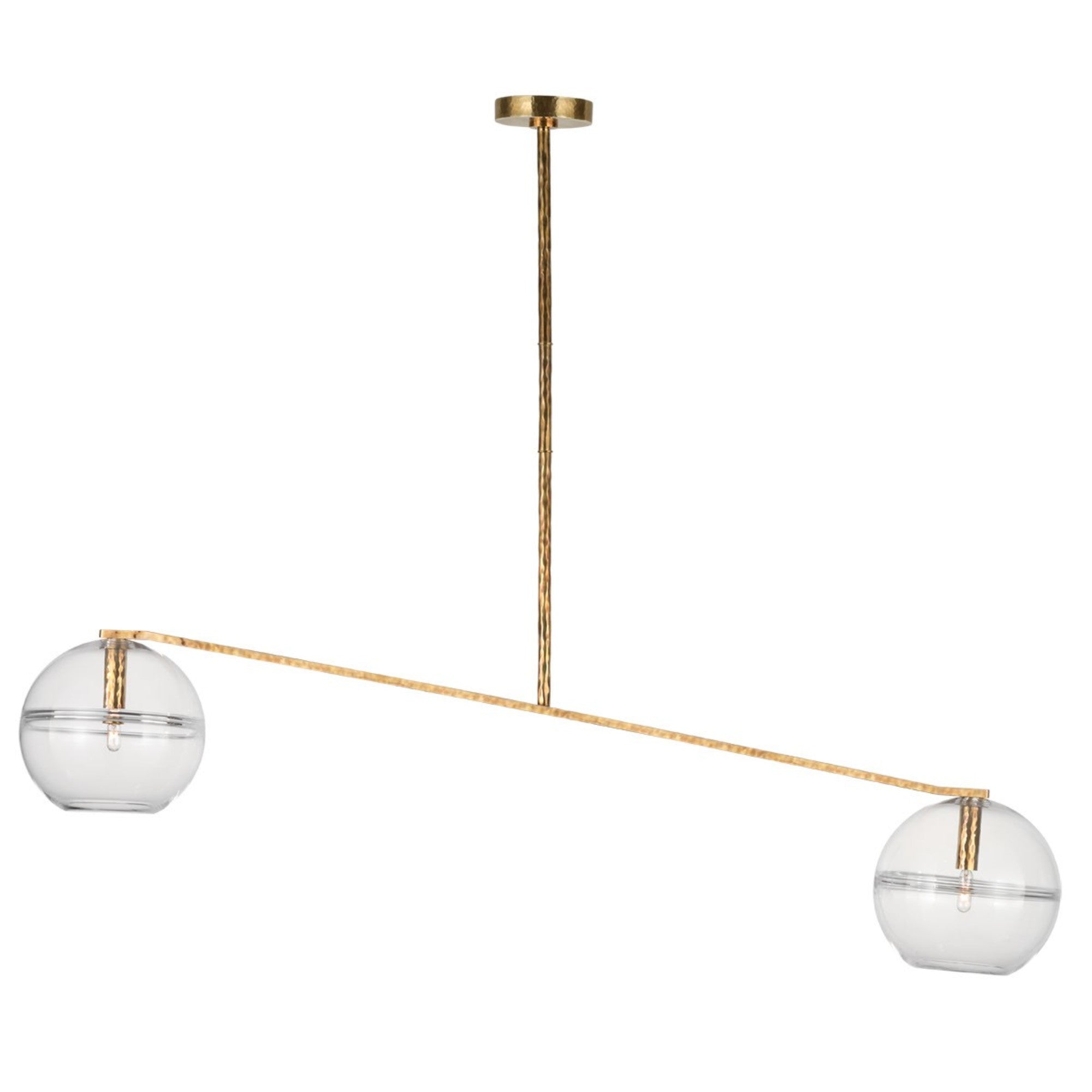 Lowing 59" Medium Wide Chandelier, Polished Antique Brass Finish - Bees Lighting