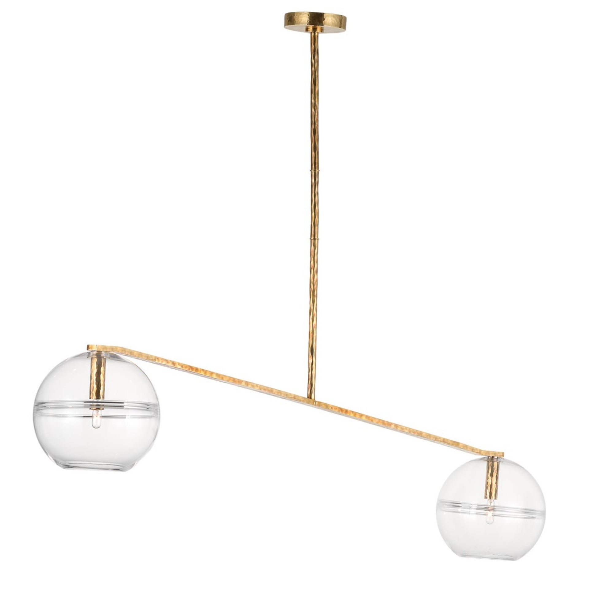 Lowing 59" Medium Wide Chandelier, Polished Antique Brass Finish - Bees Lighting