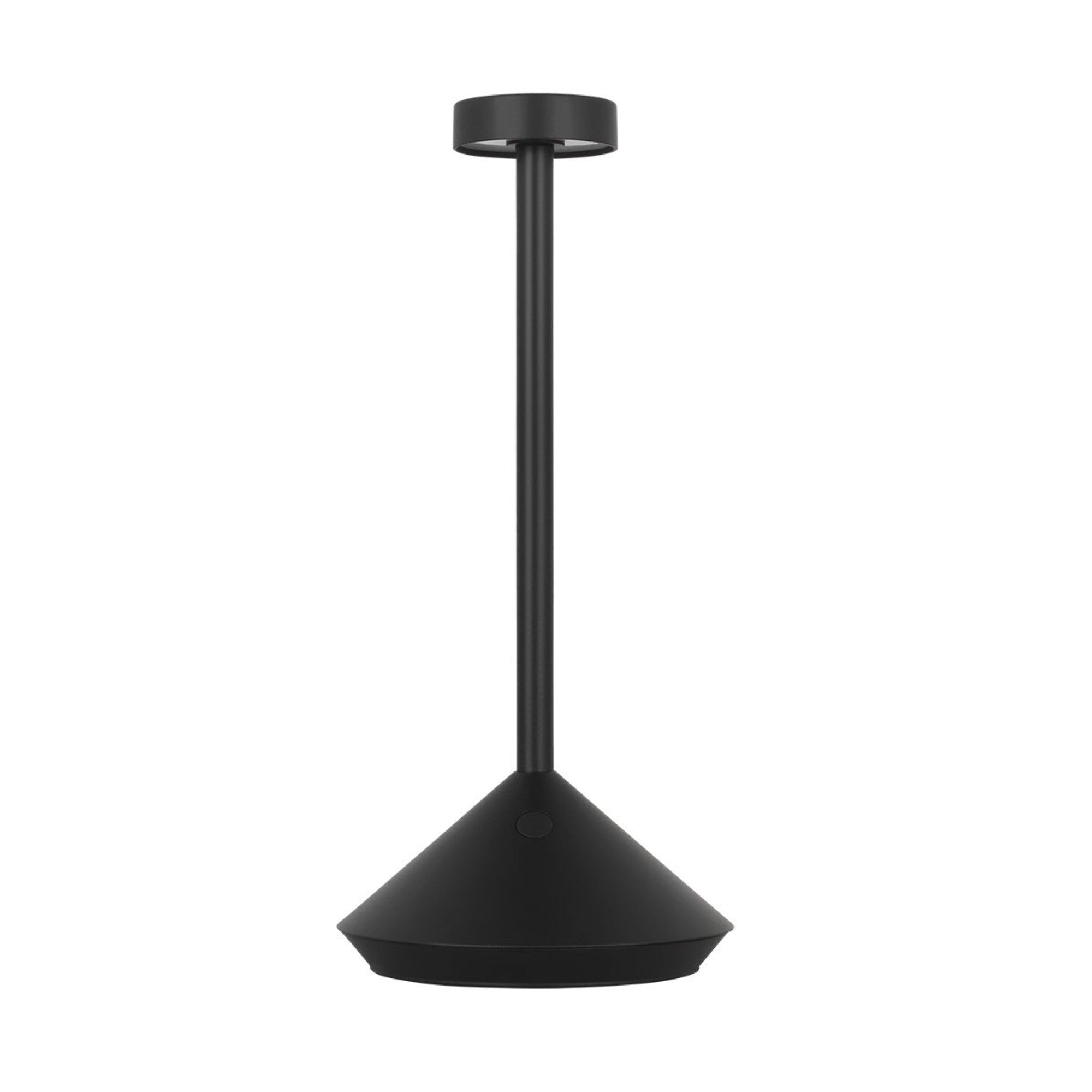 Moneta Short Accent Rechargeable Table Lamp, Black Finish - Bees Lighting