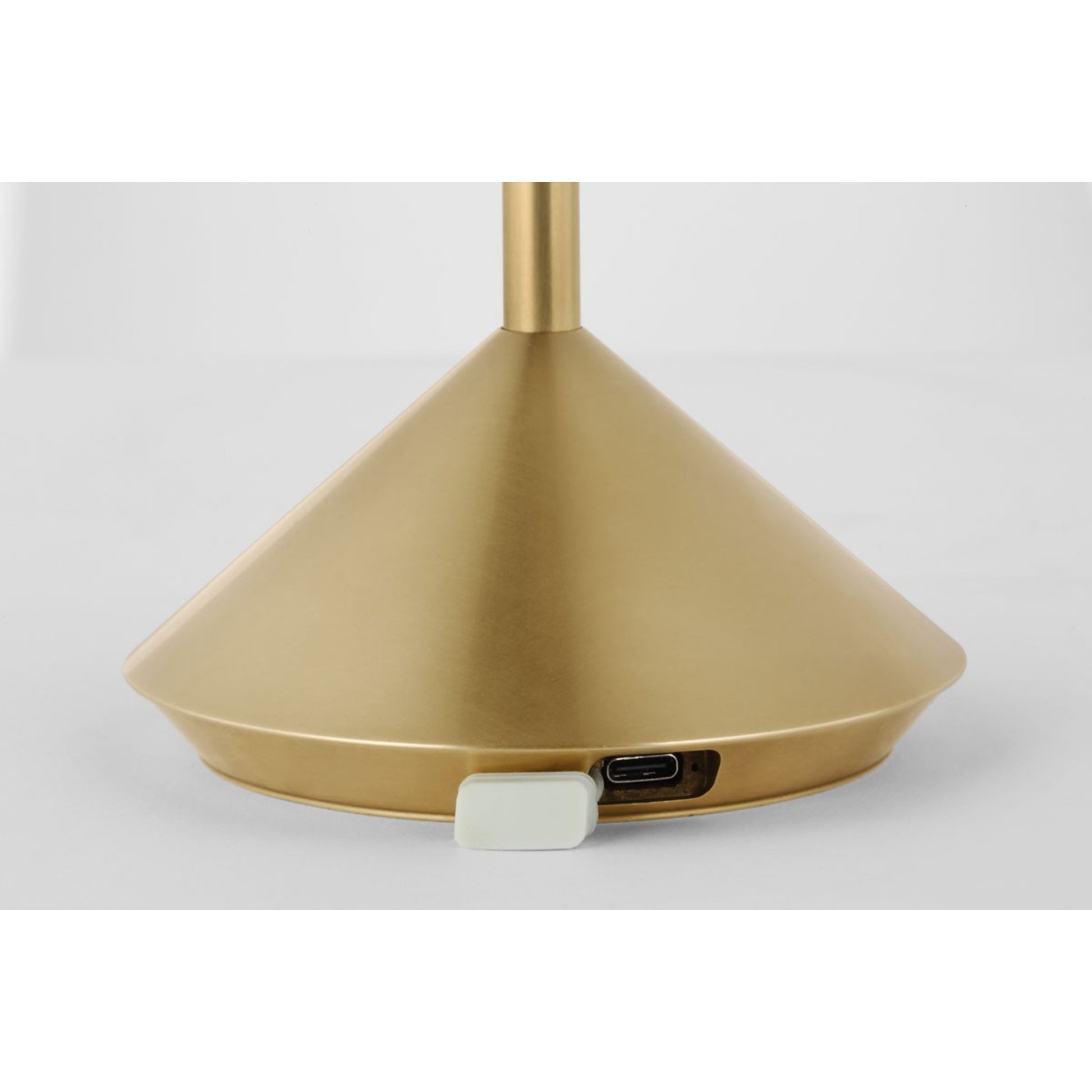 Moneta Short Accent Rechargeable Table Lamp, Hand Rubbed Antique Brass Finish - Bees Lighting