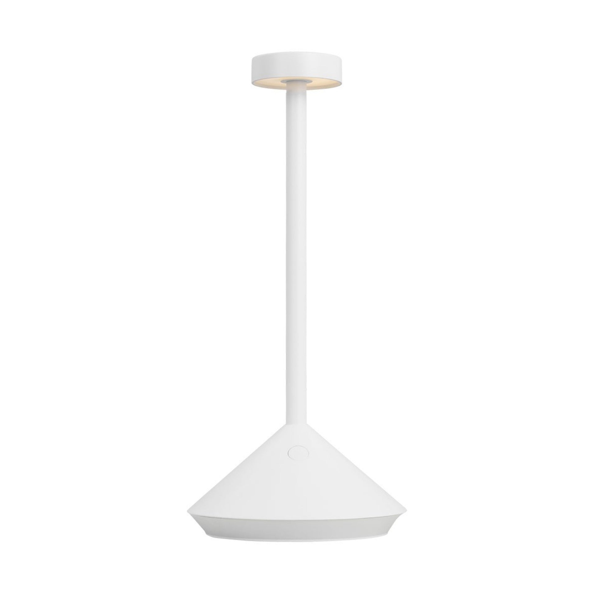 Moneta Short Accent Rechargeable Table Lamp, Matte White Finish - Bees Lighting
