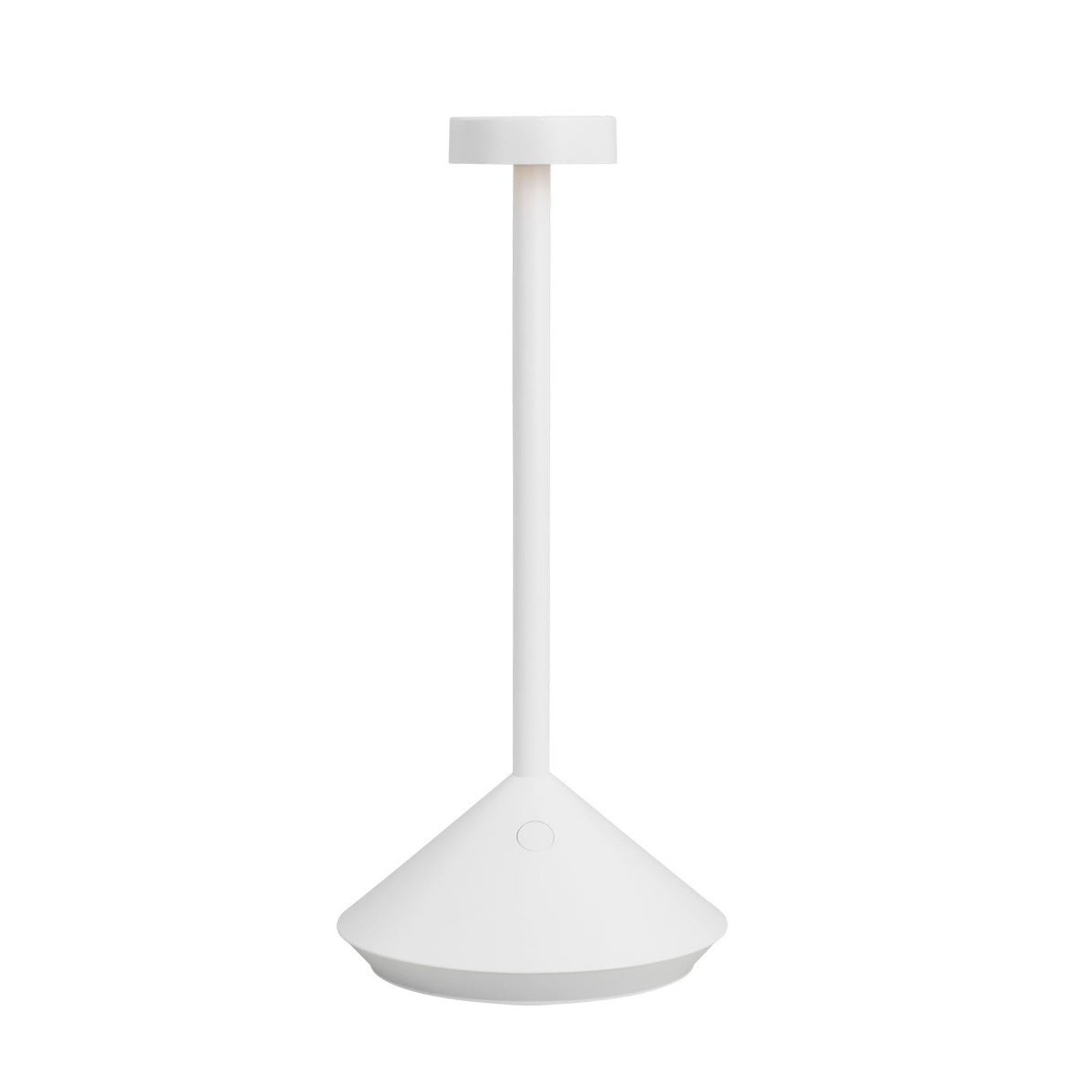 Moneta Short Accent Rechargeable Table Lamp, Matte White Finish - Bees Lighting
