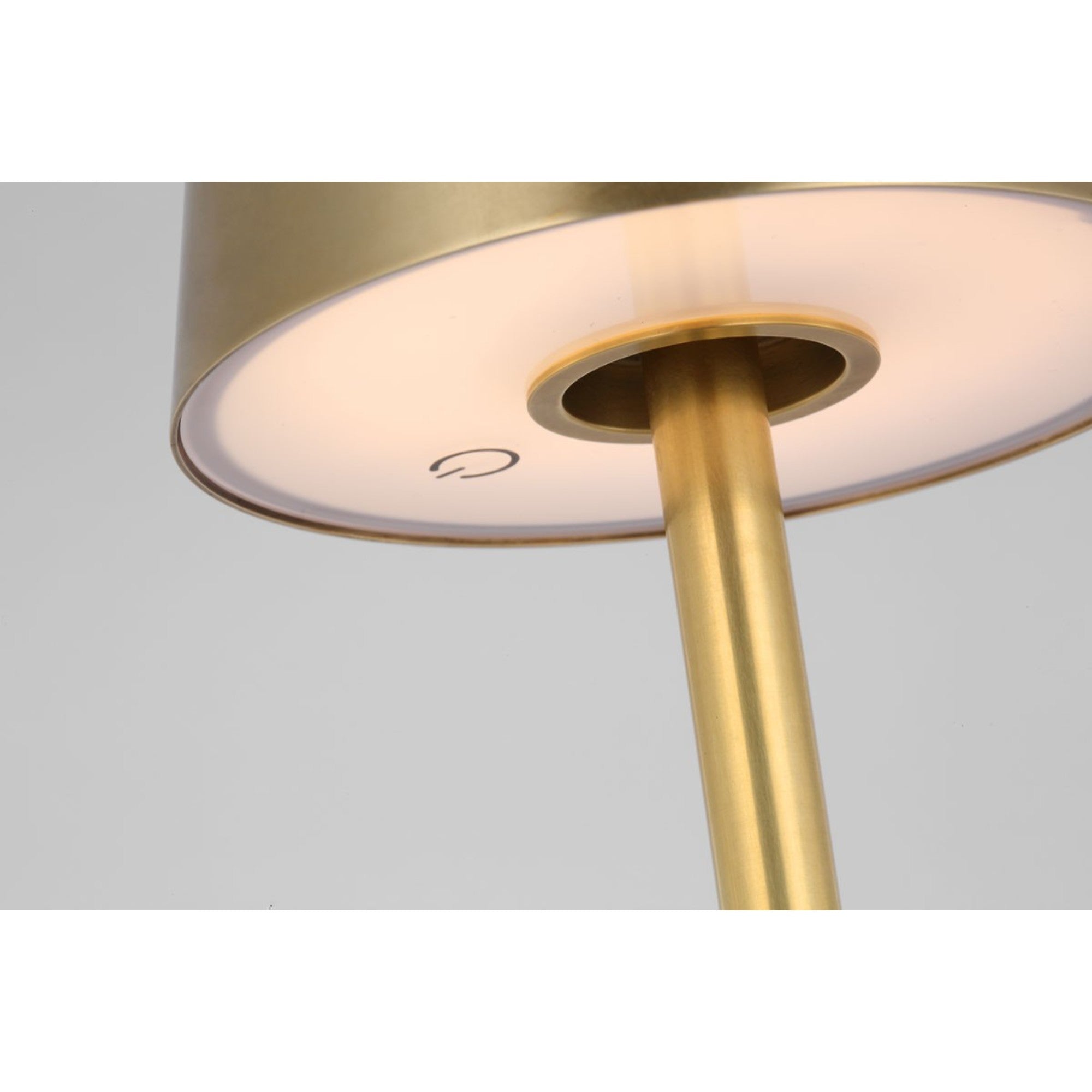 Nevis Rechargeable Floor Lamp, Hand Rubbed Antique Brass Finish - Bees Lighting