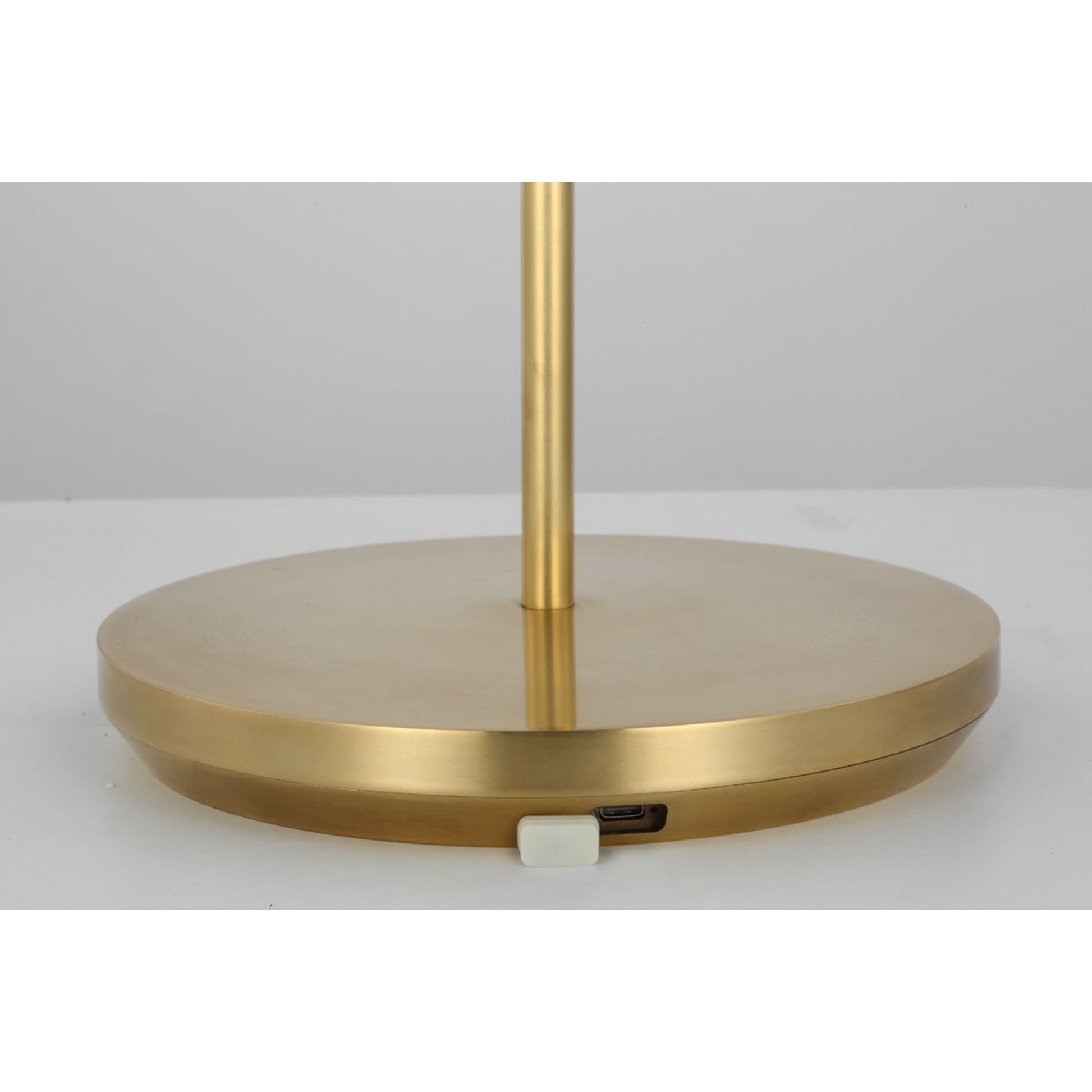 Nevis Rechargeable Floor Lamp, Hand Rubbed Antique Brass Finish - Bees Lighting