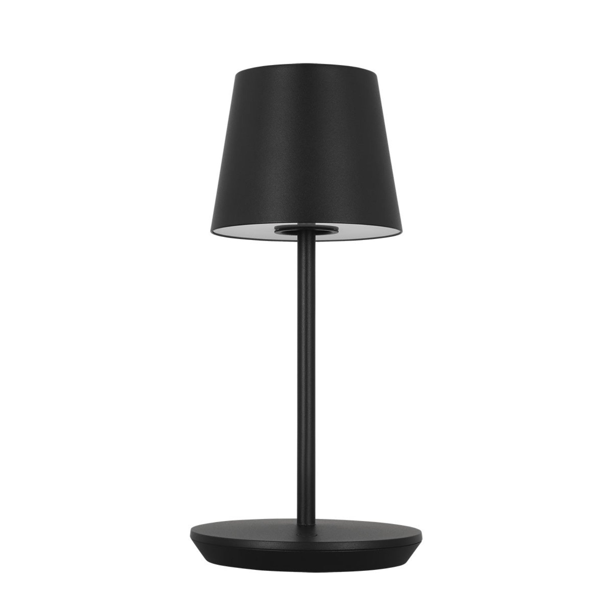 Nevis Short Accent Rechargeable Table Lamp, Black Finish - Bees Lighting