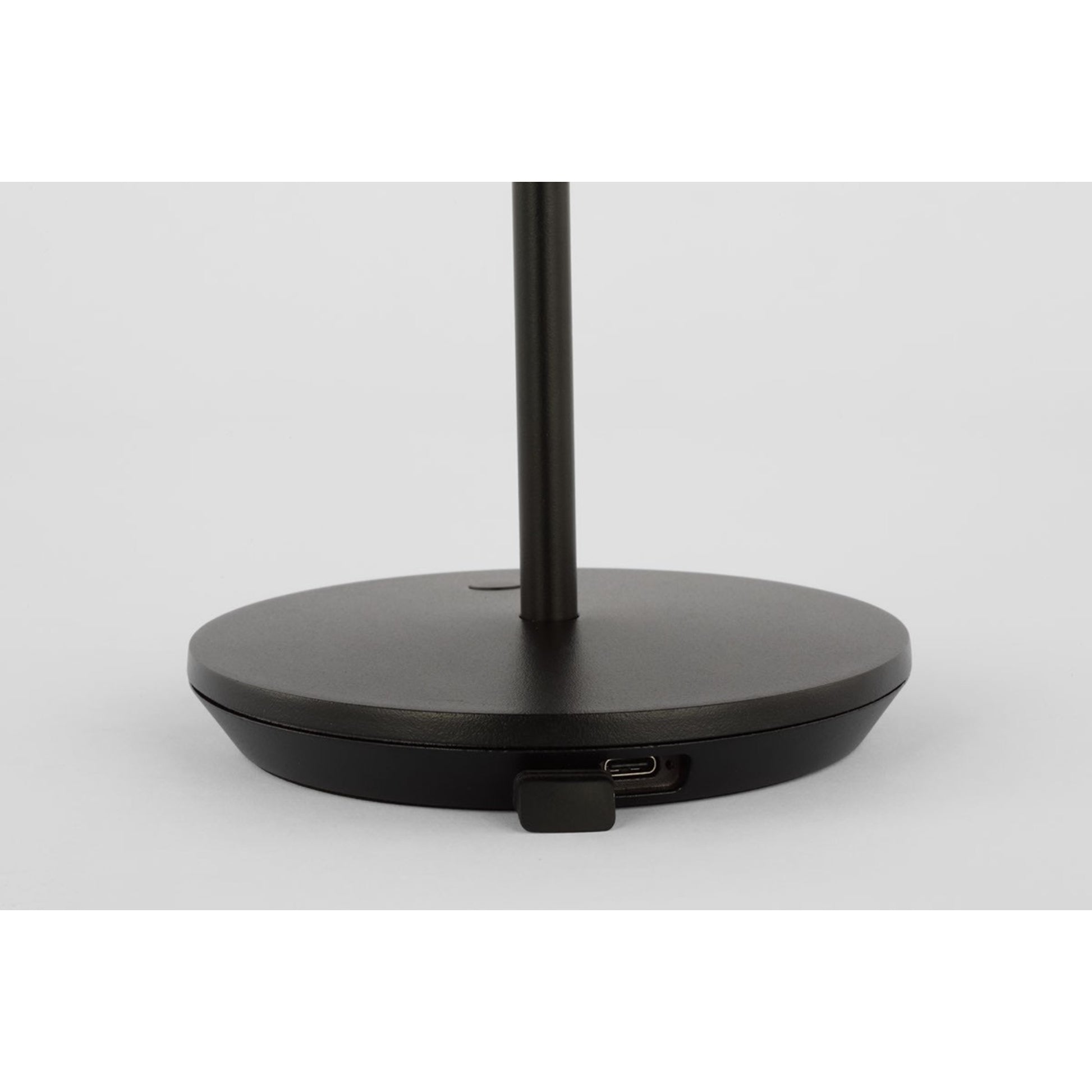 Nevis Short Accent Rechargeable Table Lamp, Black Finish - Bees Lighting