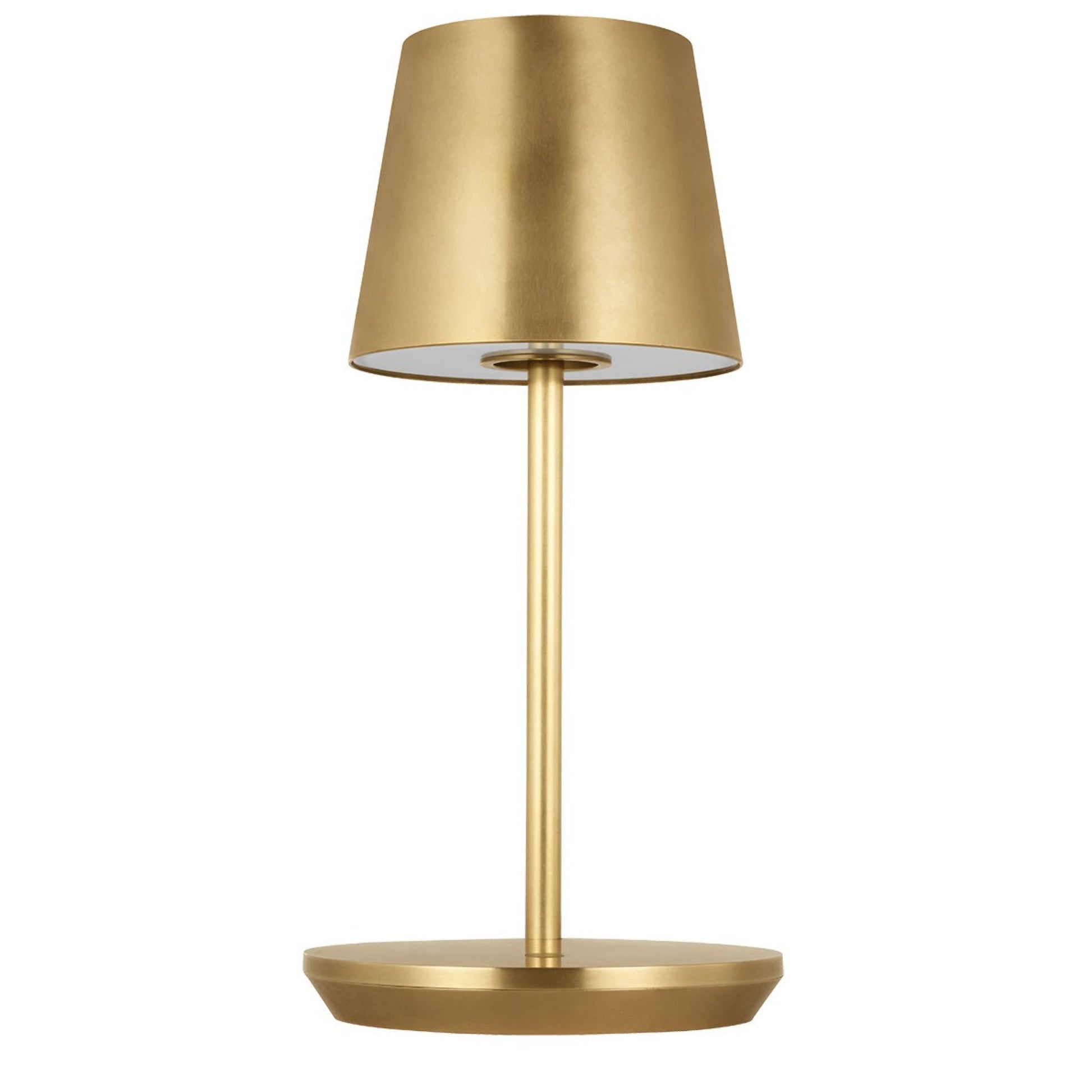 Nevis Short Accent Rechargeable Table Lamp, Hand Rubbed Antique Brass Finish - Bees Lighting