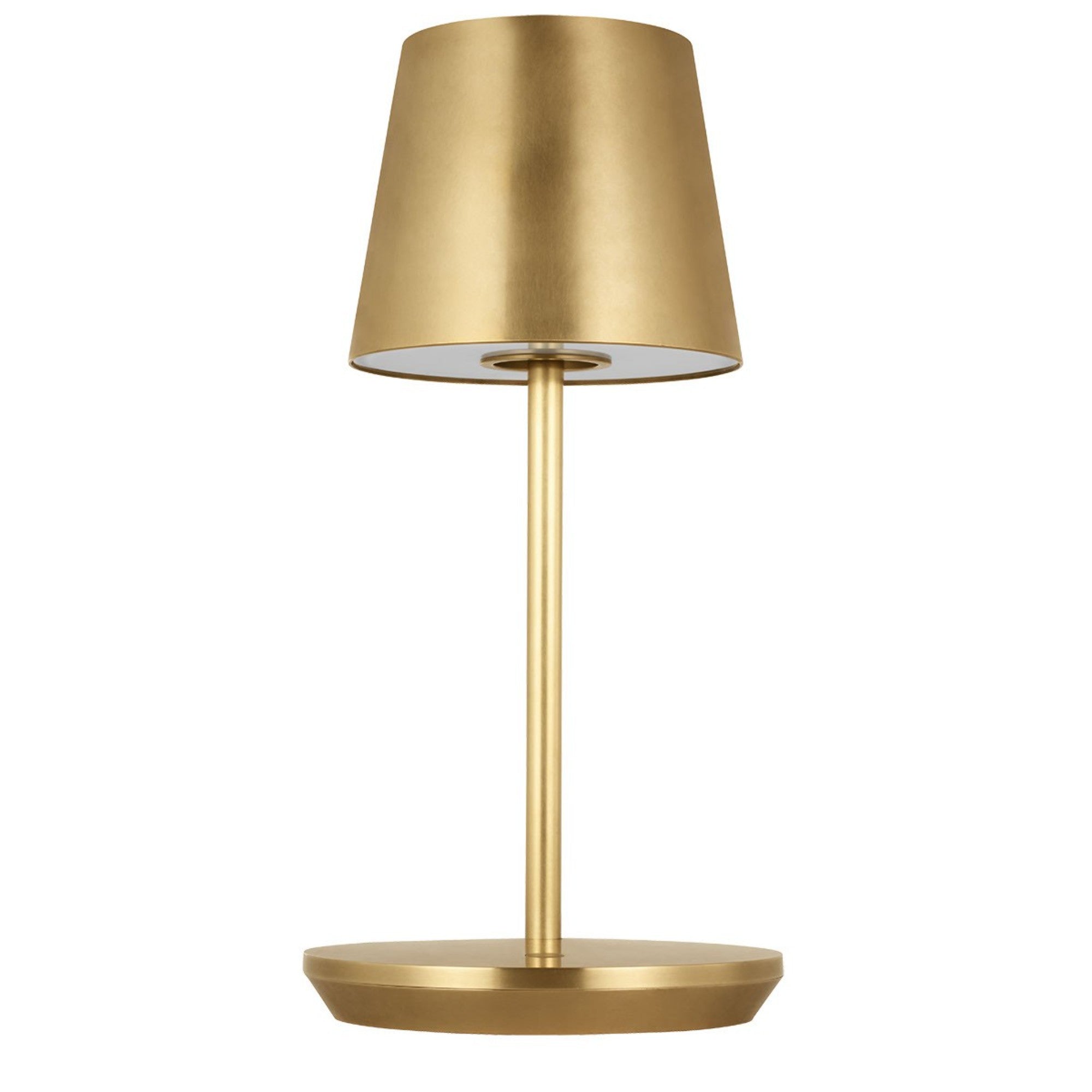 Nevis Short Accent Rechargeable Table Lamp, Hand Rubbed Antique Brass Finish - Bees Lighting