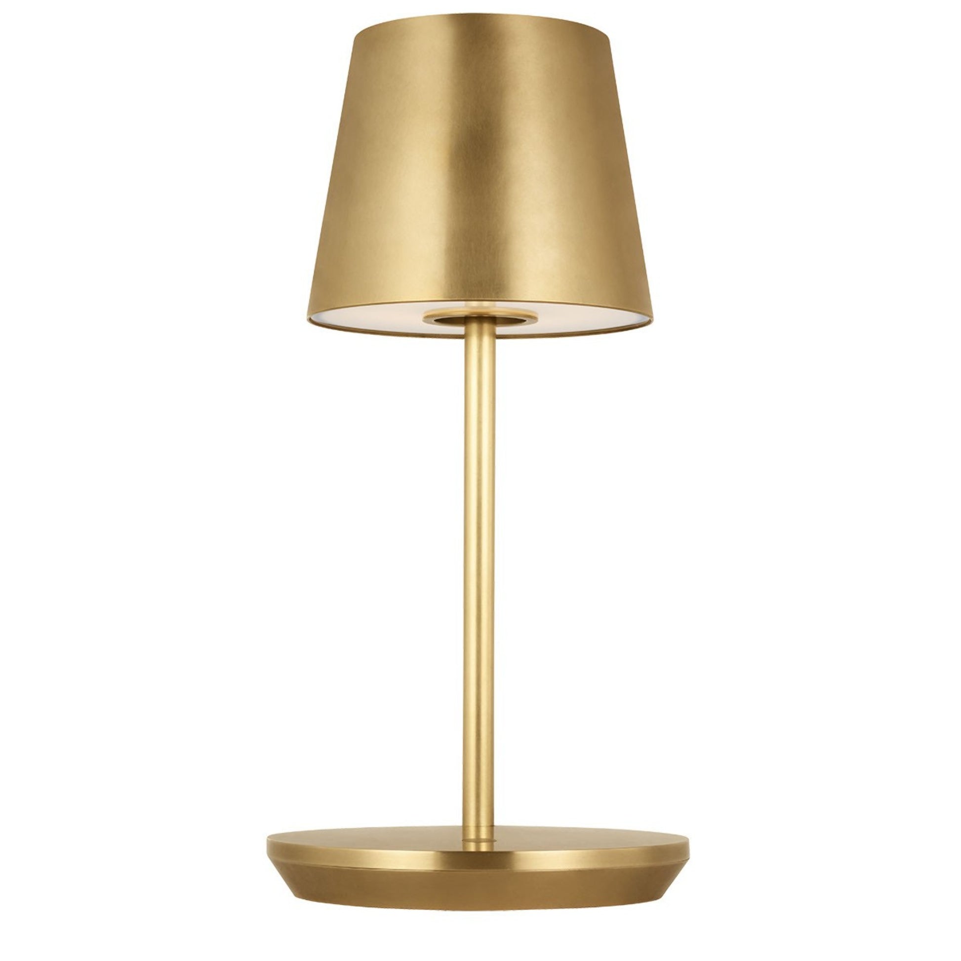 Nevis Short Accent Rechargeable Table Lamp, Hand Rubbed Antique Brass Finish - Bees Lighting