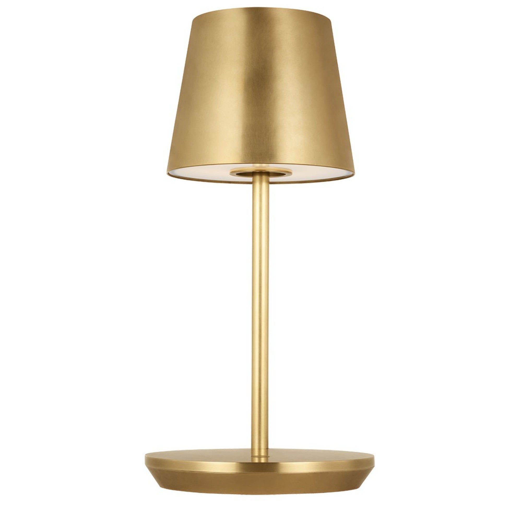 Nevis Short Accent Rechargeable Table Lamp, Hand Rubbed Antique Brass Finish - Bees Lighting