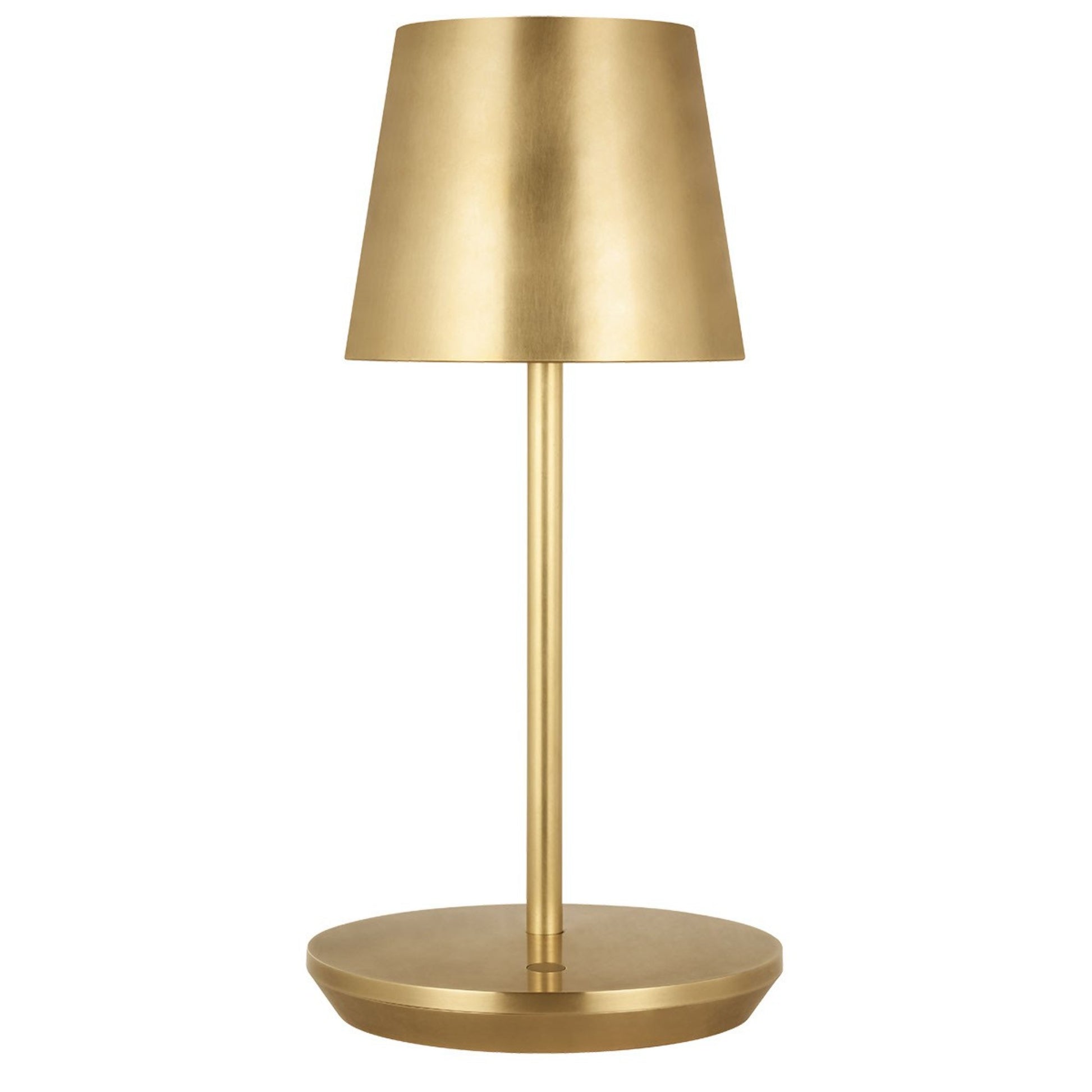 Nevis Short Accent Rechargeable Table Lamp, Hand Rubbed Antique Brass Finish - Bees Lighting
