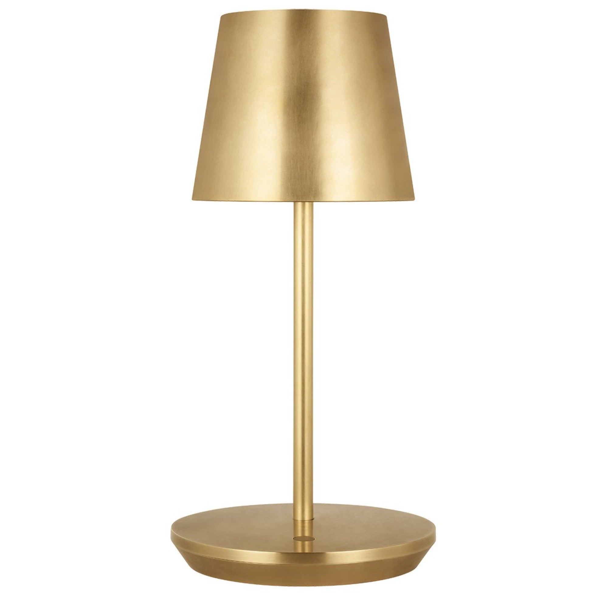 Nevis Short Accent Rechargeable Table Lamp, Hand Rubbed Antique Brass Finish - Bees Lighting