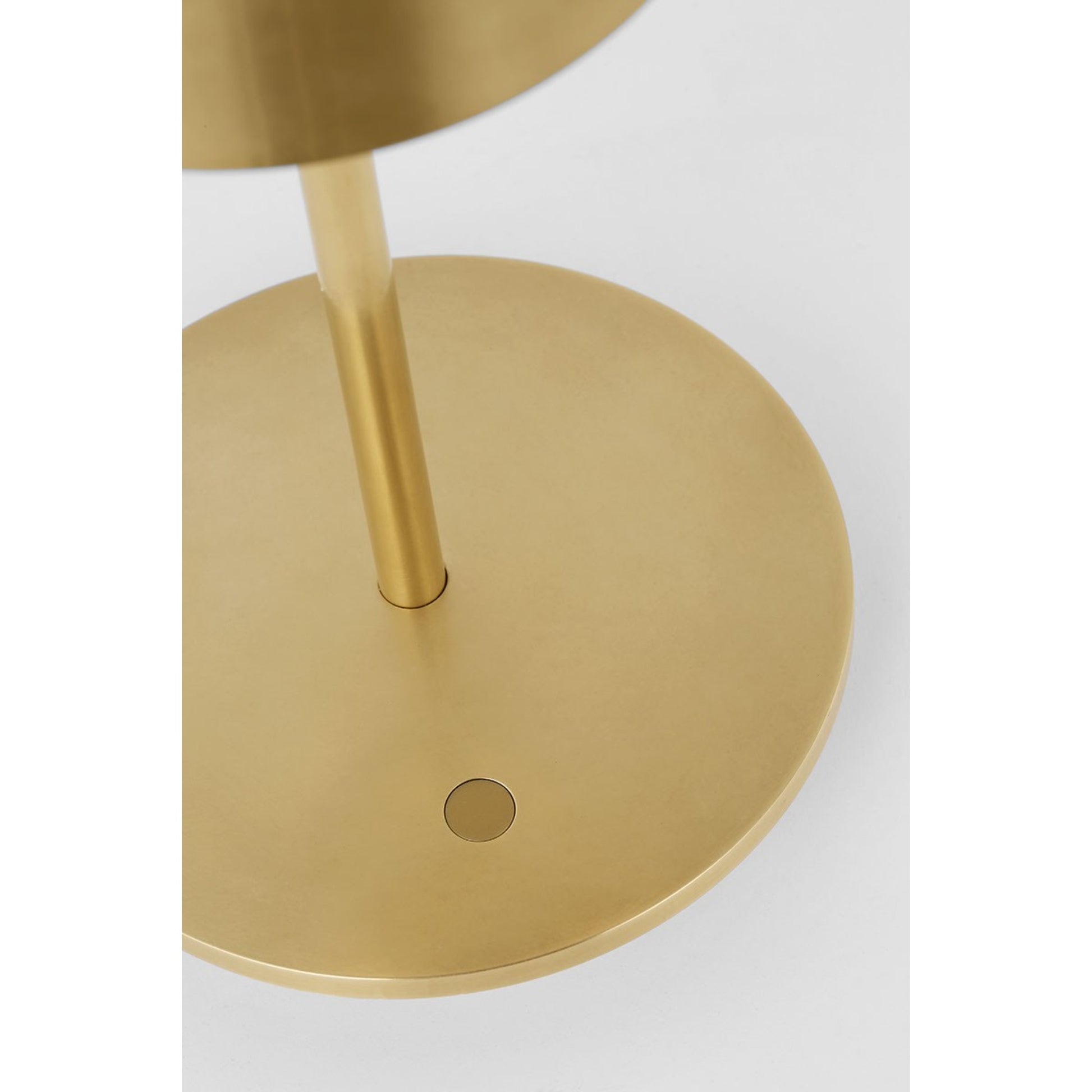 Nevis Short Accent Rechargeable Table Lamp, Hand Rubbed Antique Brass Finish - Bees Lighting