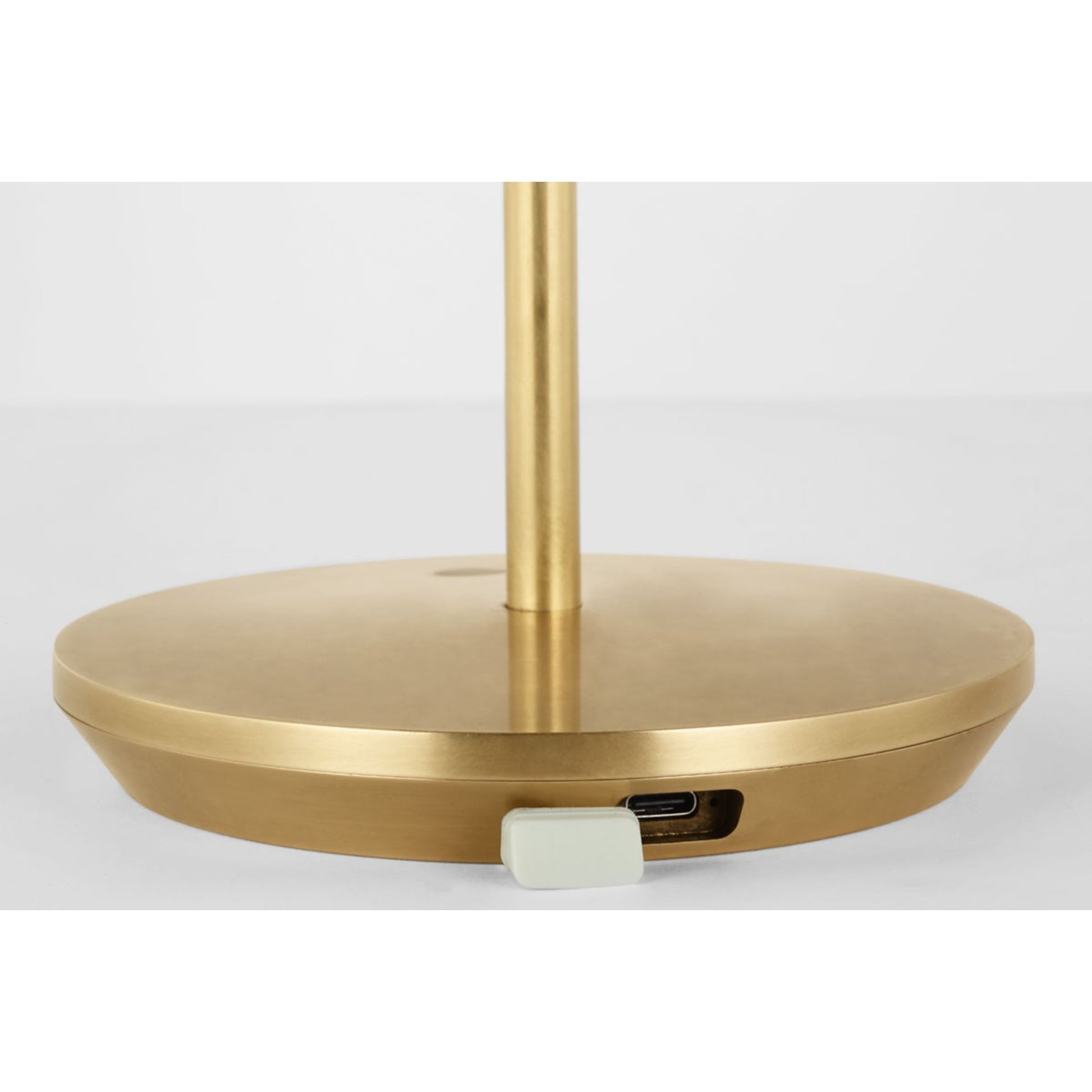 Nevis Short Accent Rechargeable Table Lamp, Hand Rubbed Antique Brass Finish - Bees Lighting