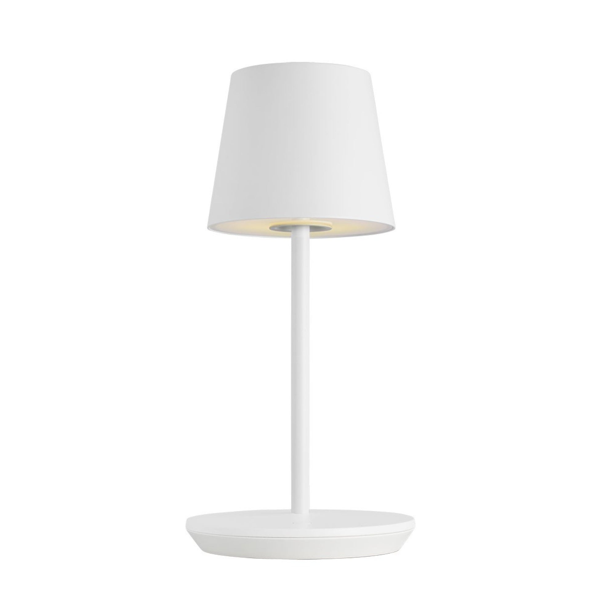 Nevis Short Accent Rechargeable Table Lamp, Matte White Finish - Bees Lighting