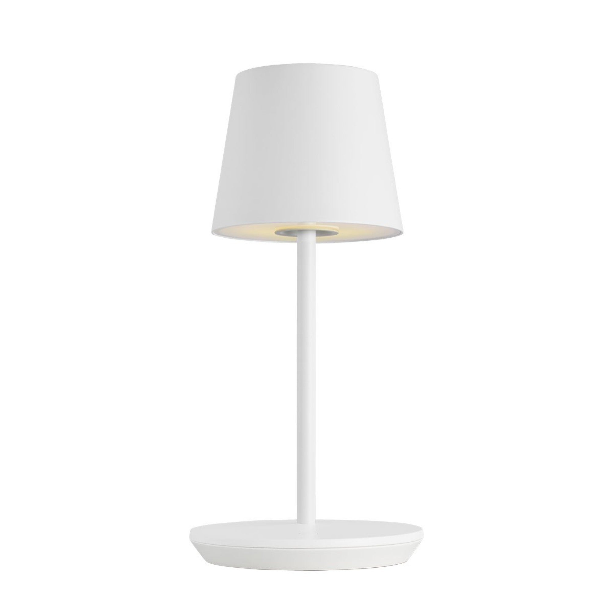 Nevis Short Accent Rechargeable Table Lamp, Matte White Finish - Bees Lighting