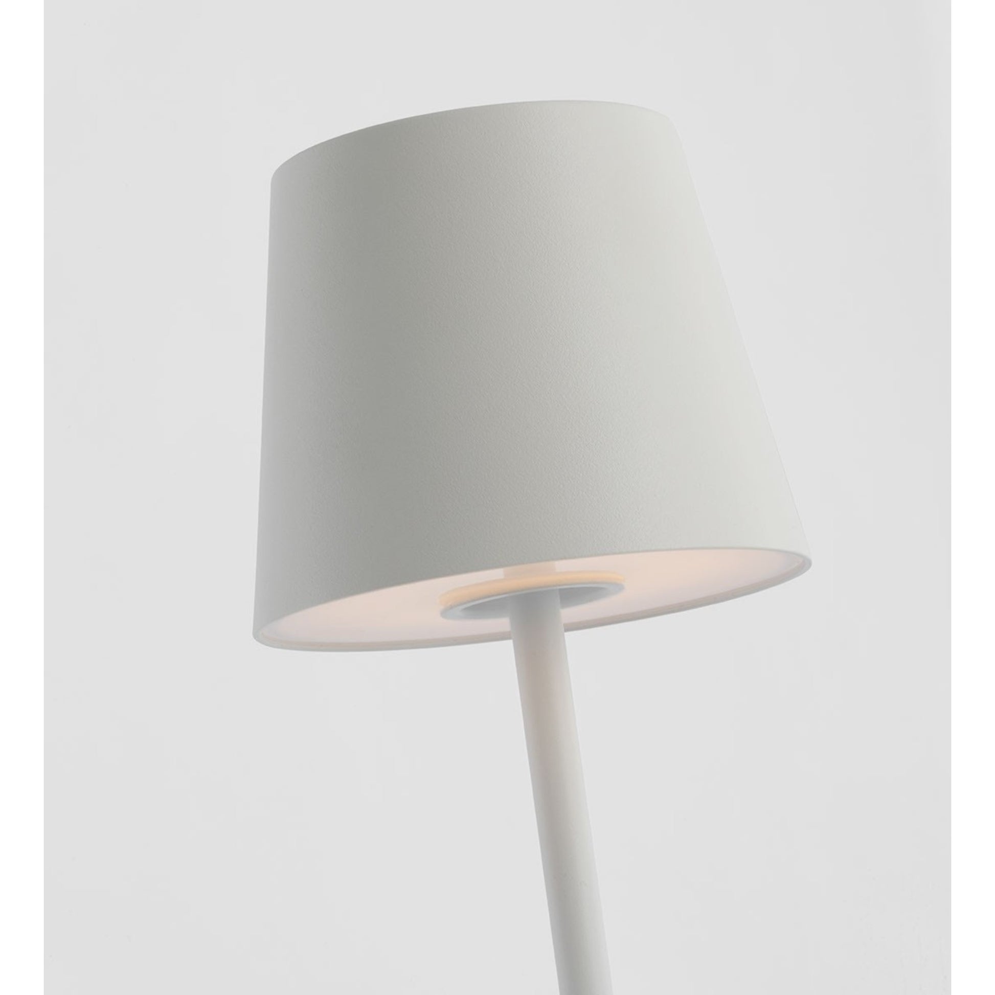 Nevis Short Accent Rechargeable Table Lamp, Matte White Finish - Bees Lighting