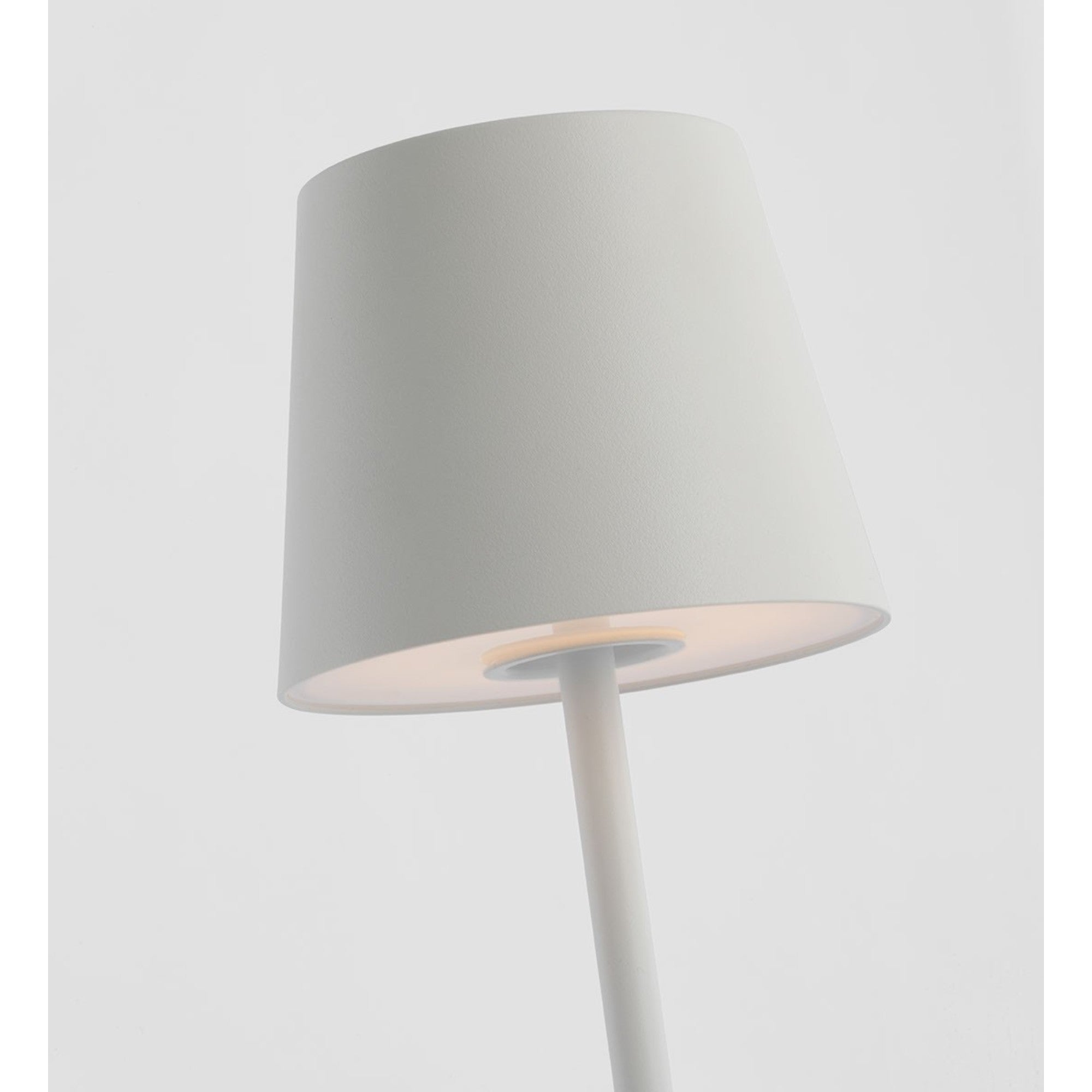 Nevis Short Accent Rechargeable Table Lamp, Matte White Finish - Bees Lighting