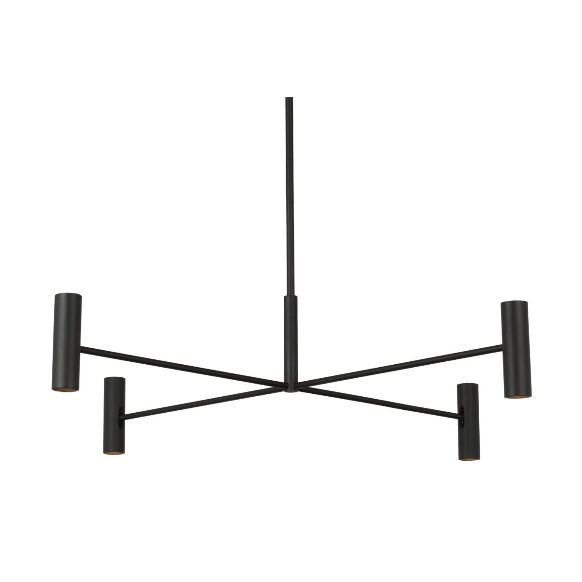 Ponte 36" LED Large Chandelier, 120-277VV, Nightshade Black Finish - Bees Lighting