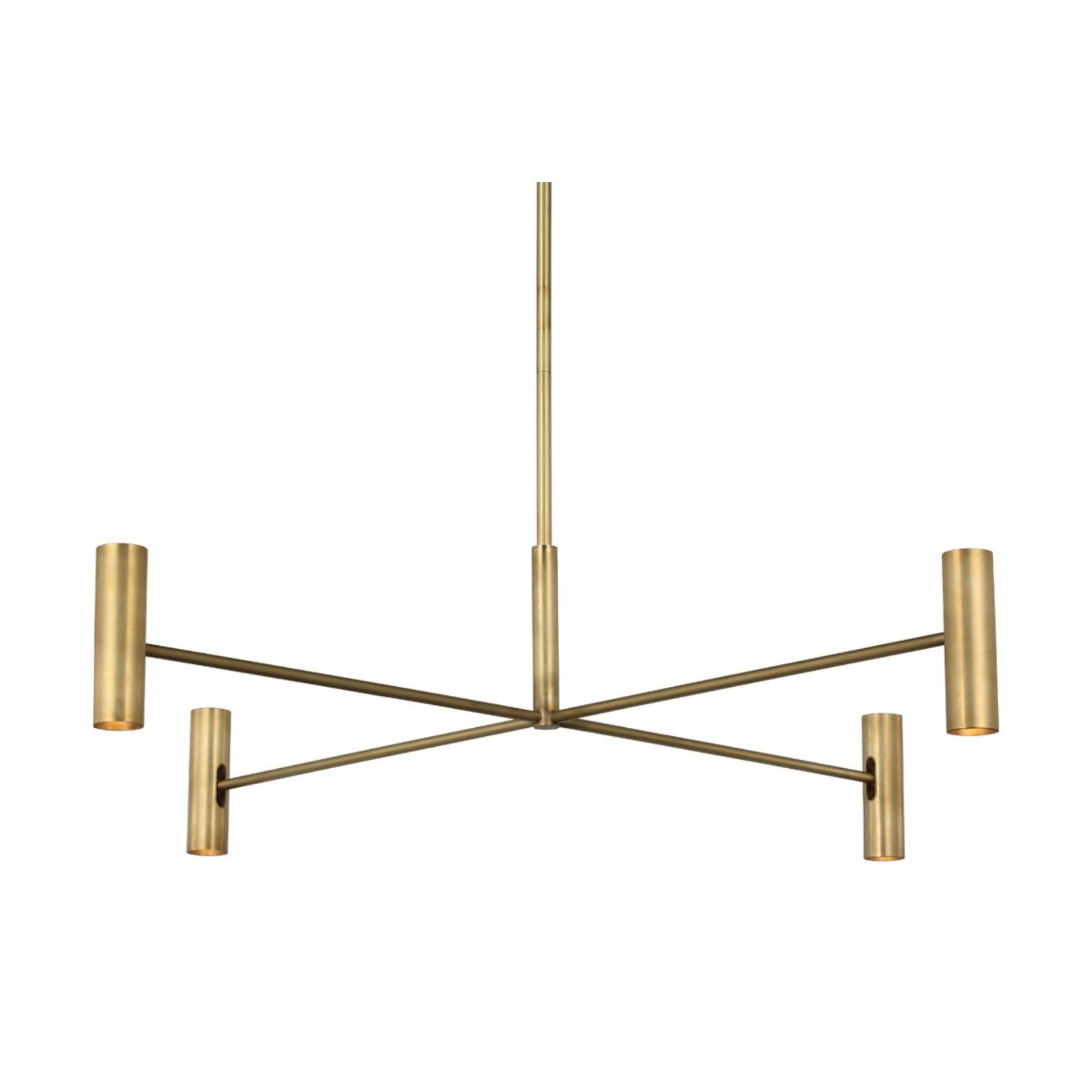Ponte 36" LED Large Chandelier, 120-277VV, Hand Rubbed Antique Brass Finish - Bees Lighting