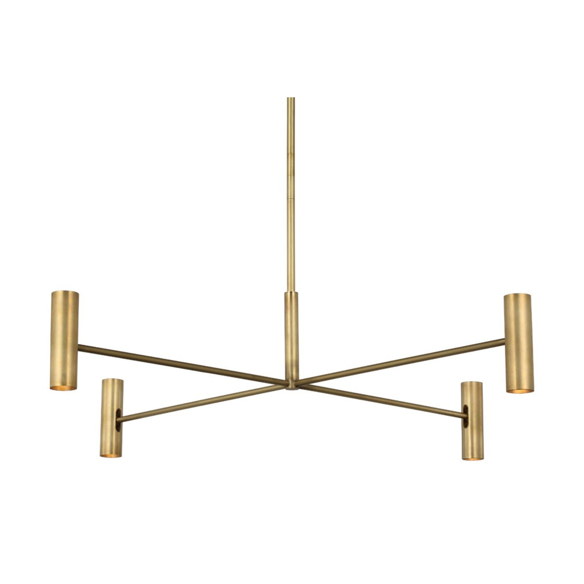 Ponte 36" LED Large Chandelier, 120-277VV, Hand Rubbed Antique Brass Finish - Bees Lighting