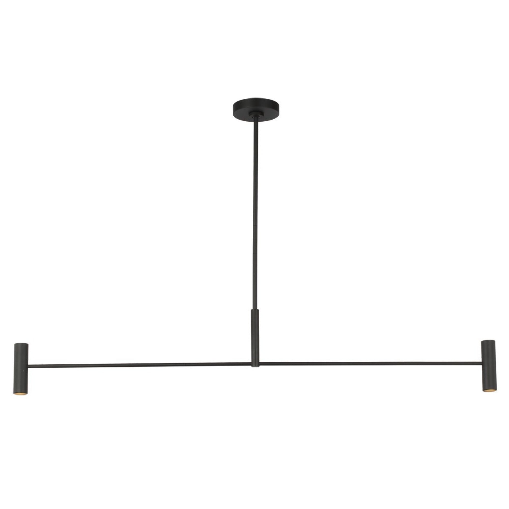Ponte 50" LED Large Linear Chandelier, 120-277VV, Nightshade Black Finish - Bees Lighting