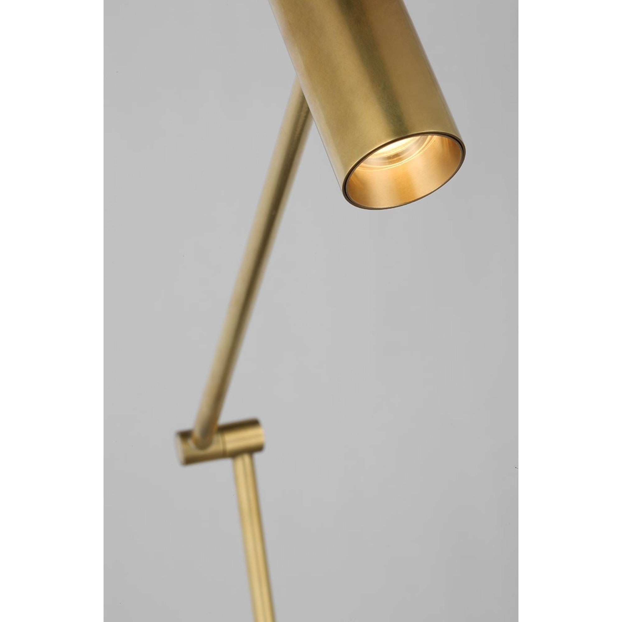 Ponte LED Small Floor Lamp, 120-240V, Hand Rubbed Antique Brass Finish - Bees Lighting