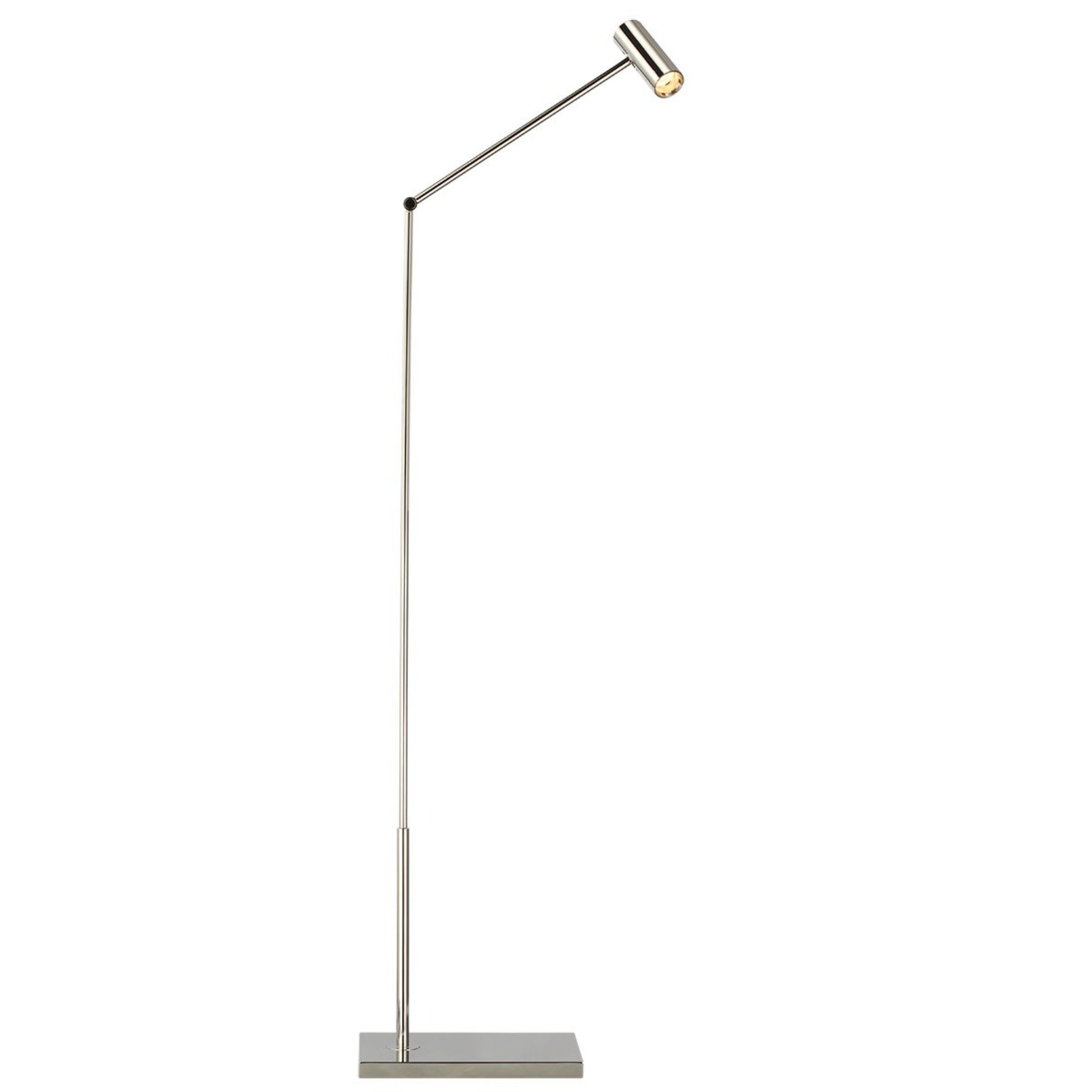Ponte LED Small Floor Lamp, 120-240V, Polished Nickel Finish - Bees Lighting