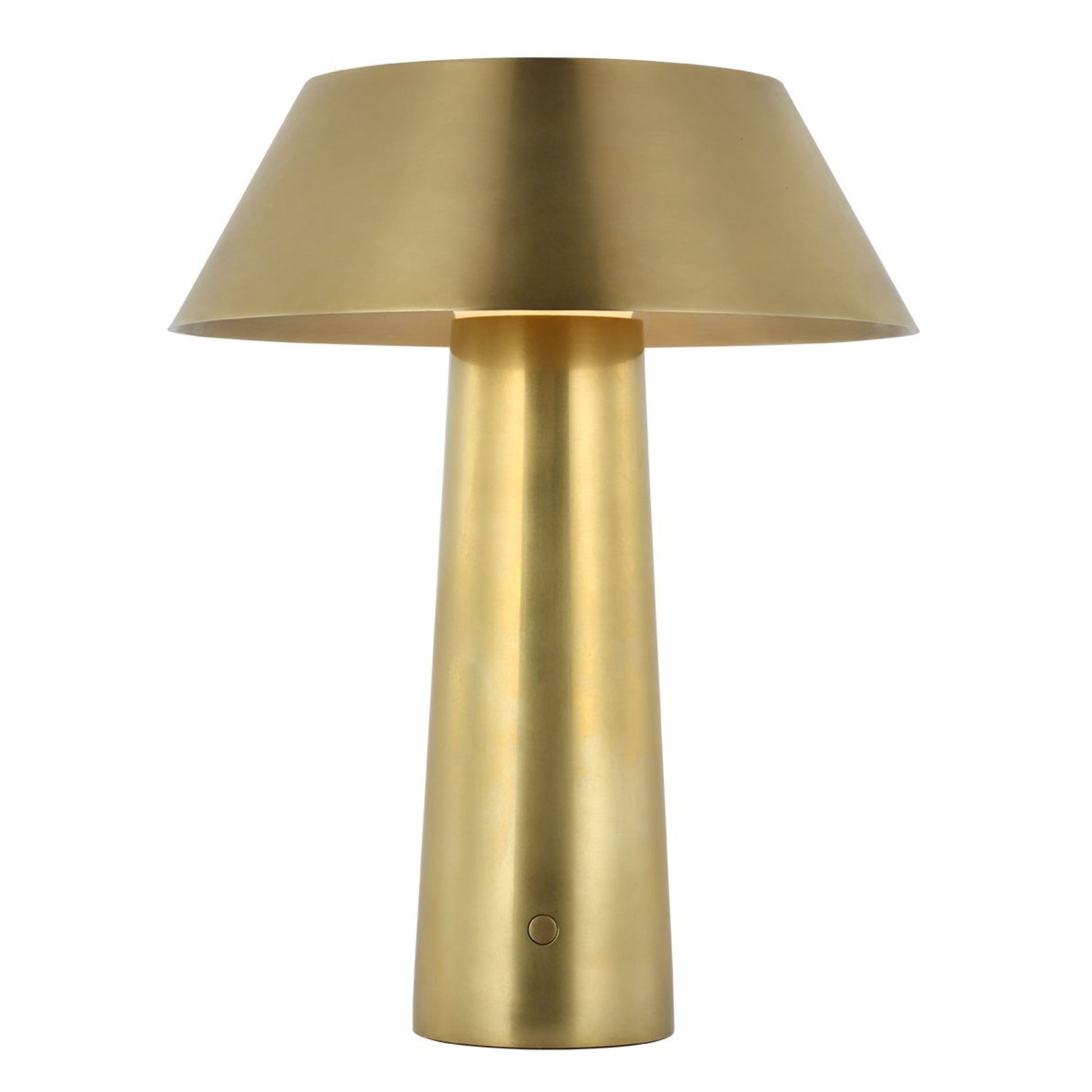 Sesa Accent Rechargeable Table Lamp, 120-240V, Hand Rubbed Antique Brass Finish - Bees Lighting